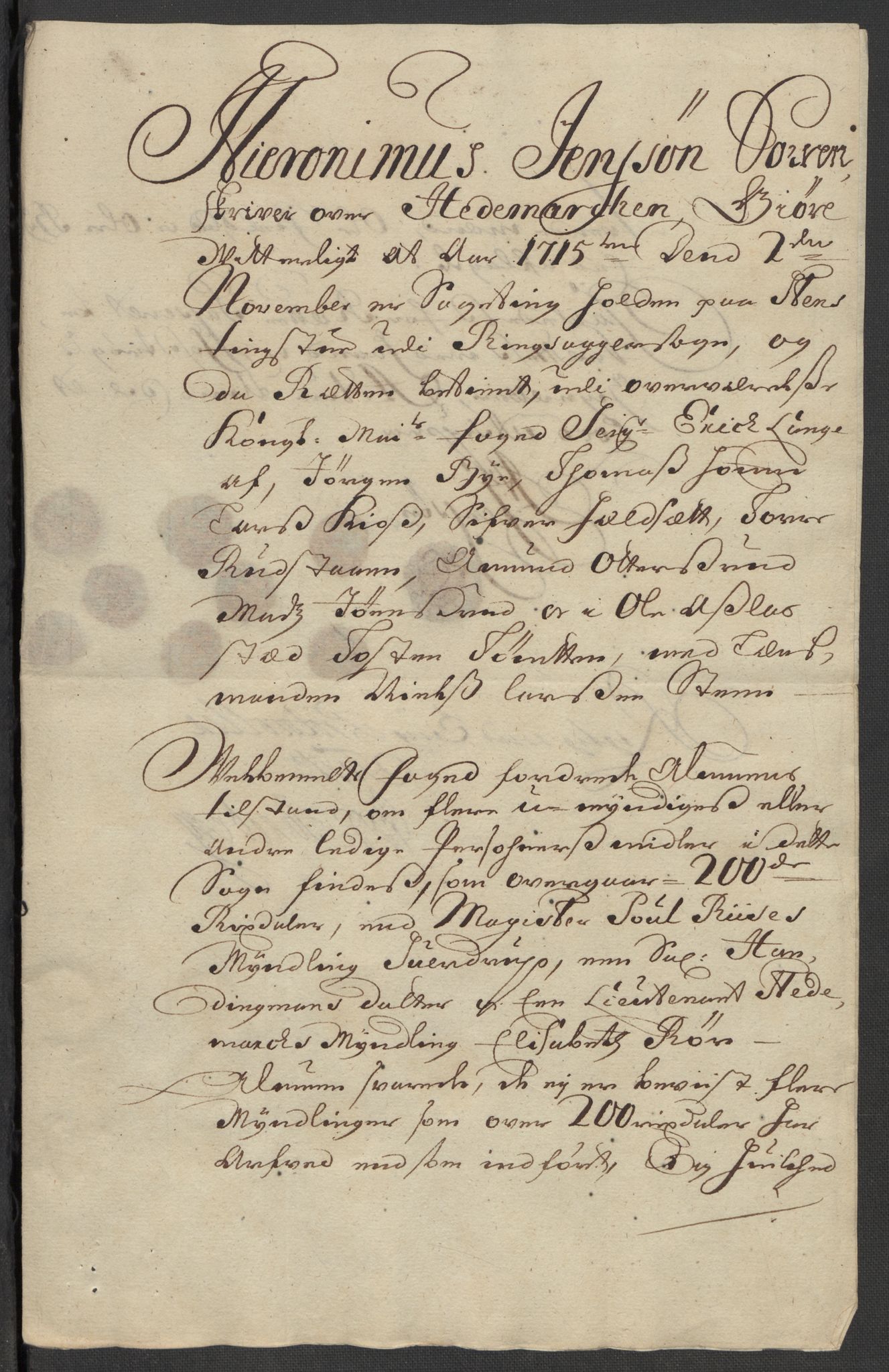 Rentekammeret inntil 1814, Reviderte regnskaper, Fogderegnskap, AV/RA-EA-4092/R16/L1053: Fogderegnskap Hedmark, 1715, p. 186