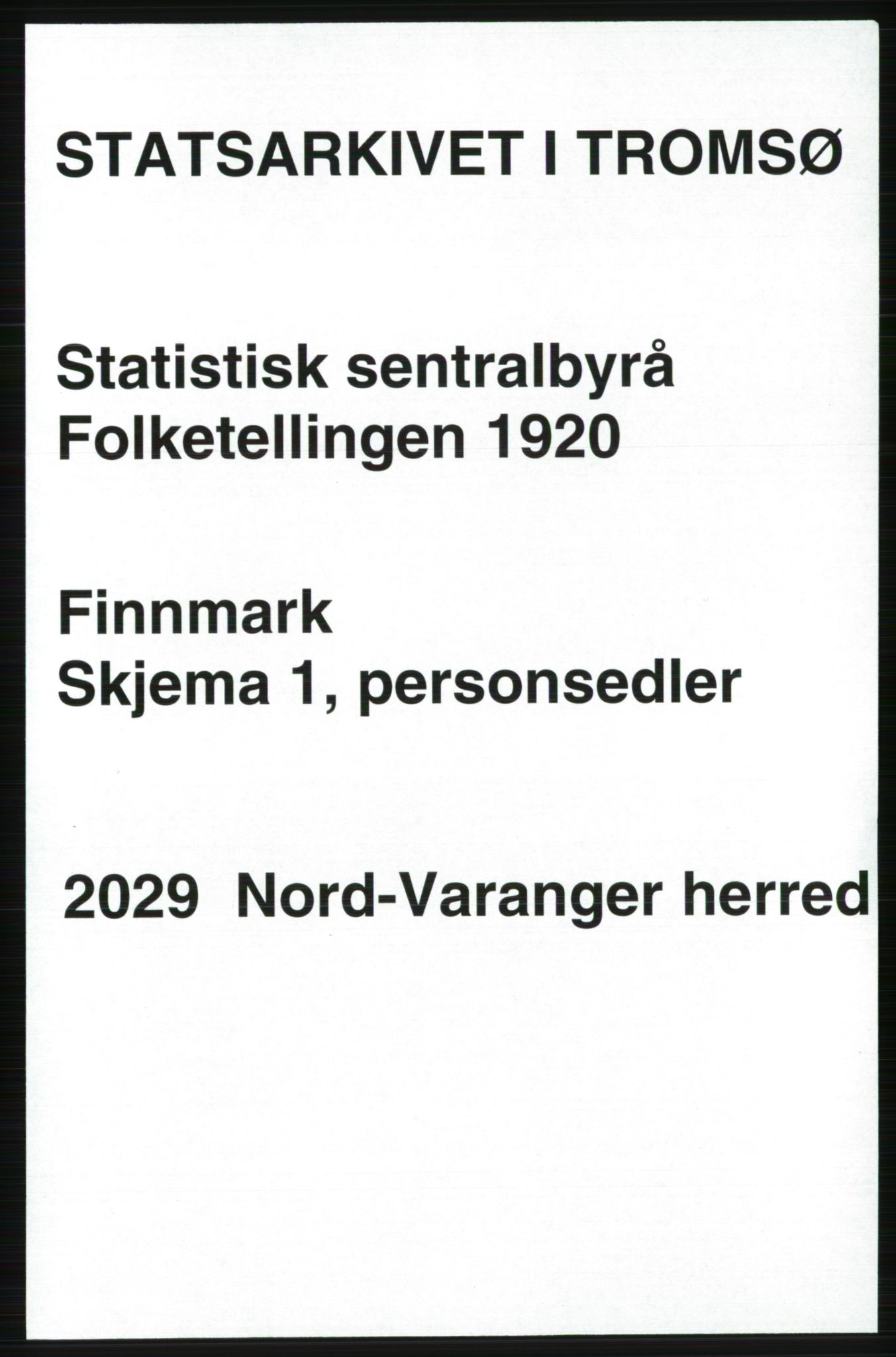 SATØ, 1920 census for Nord-Varanger, 1920, p. 583