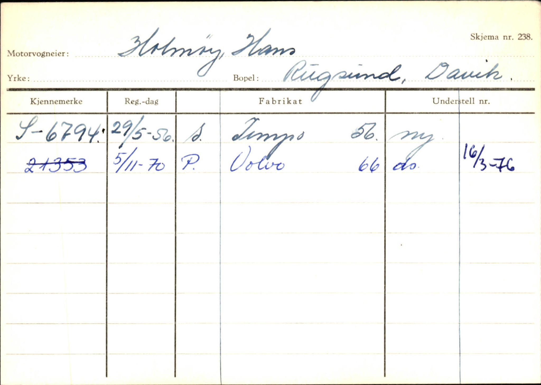 Statens vegvesen, Sogn og Fjordane vegkontor, AV/SAB-A-5301/4/F/L0133: Eigarregister Bremanger A-Å. Gaular A-H, 1945-1975, p. 879