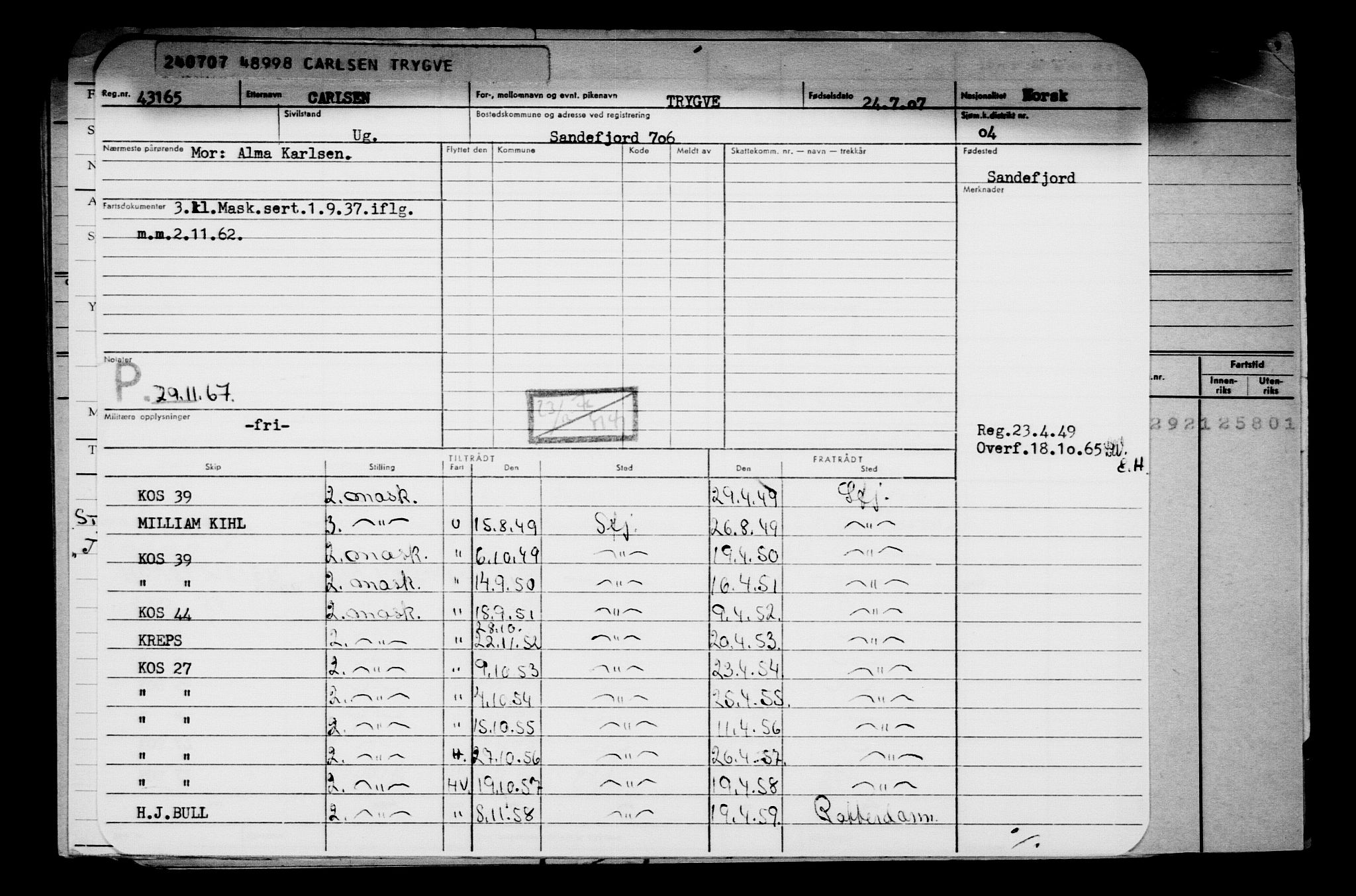 Direktoratet for sjømenn, AV/RA-S-3545/G/Gb/L0072: Hovedkort, 1907, p. 295