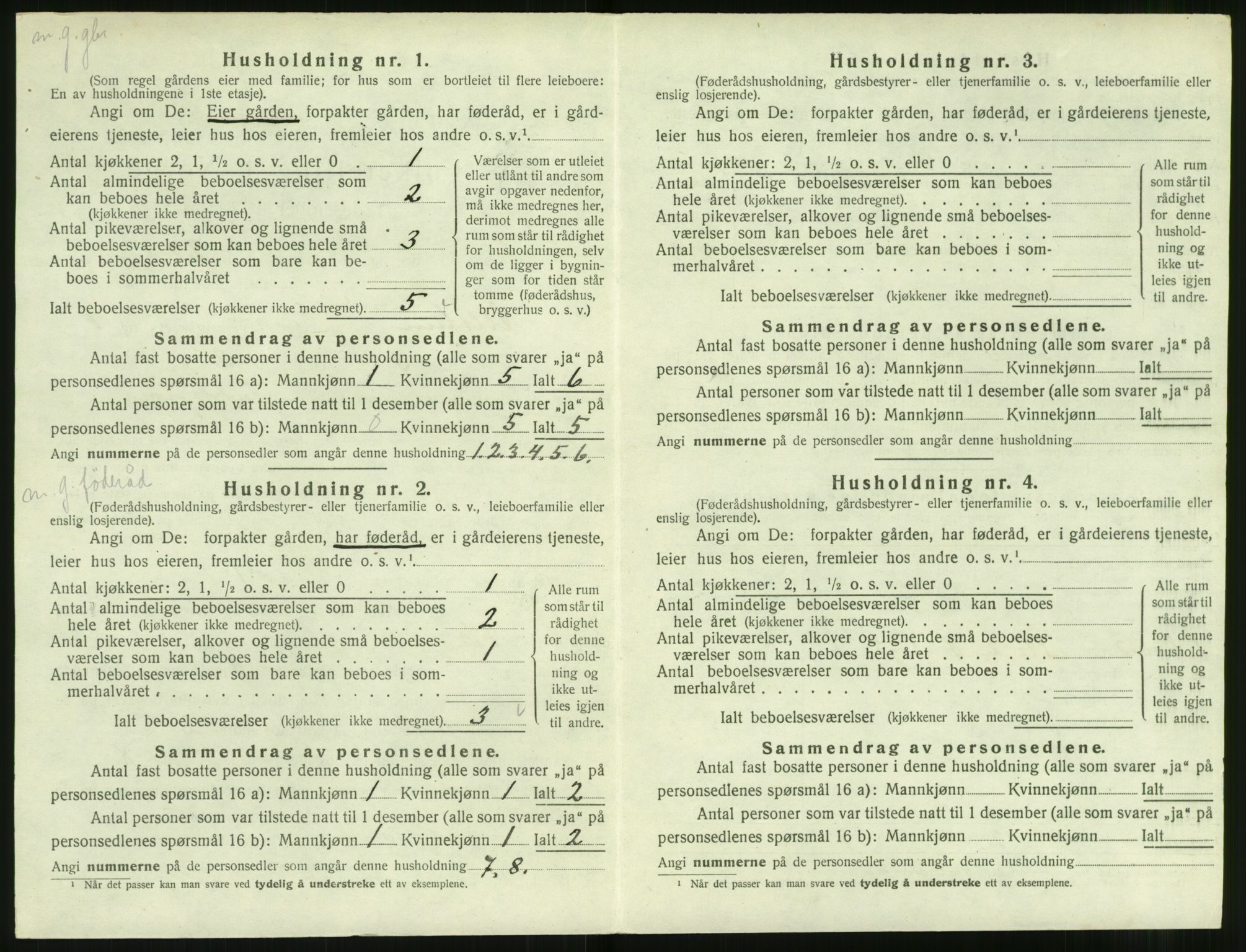 SAT, 1920 census for Ulstein, 1920, p. 91