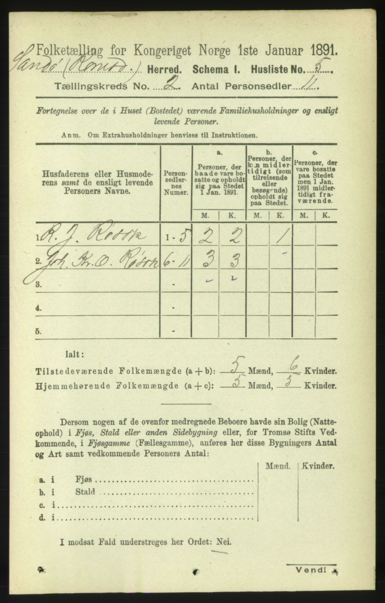 RA, 1891 census for 1546 Sandøy, 1891, p. 472