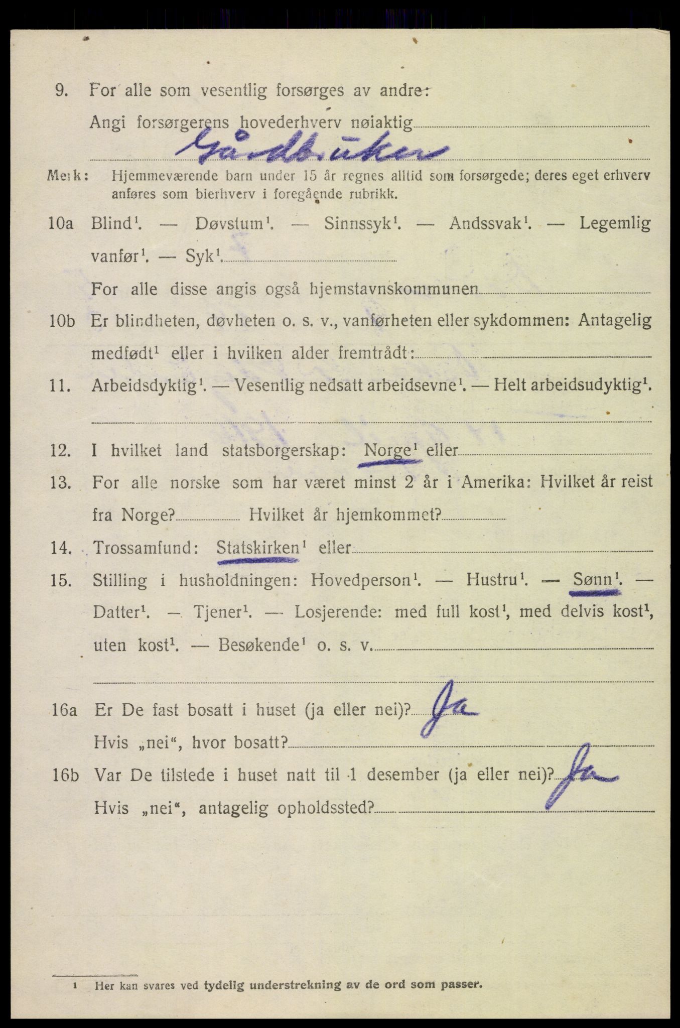 SAH, 1920 census for Dovre, 1920, p. 5193