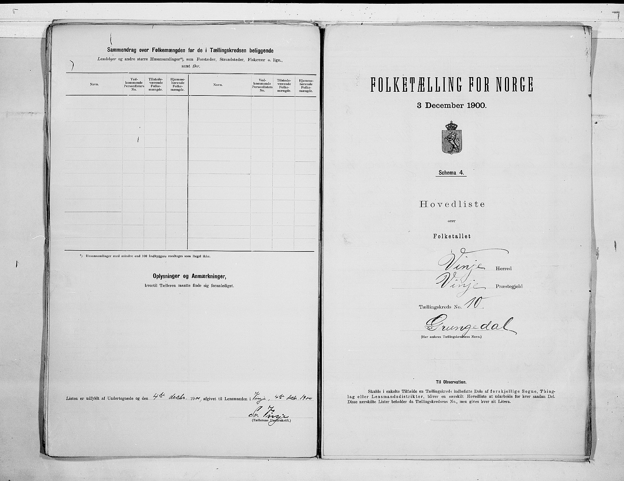 SAKO, 1900 census for Vinje, 1900, p. 22