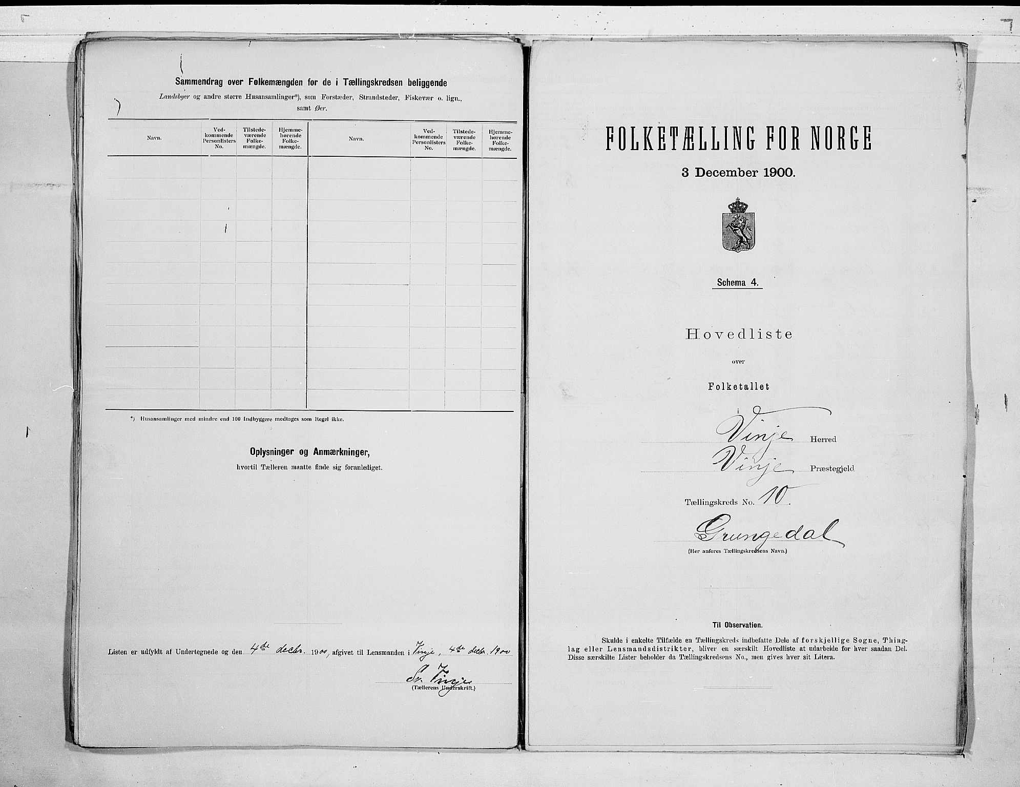 SAKO, 1900 census for Vinje, 1900, p. 22