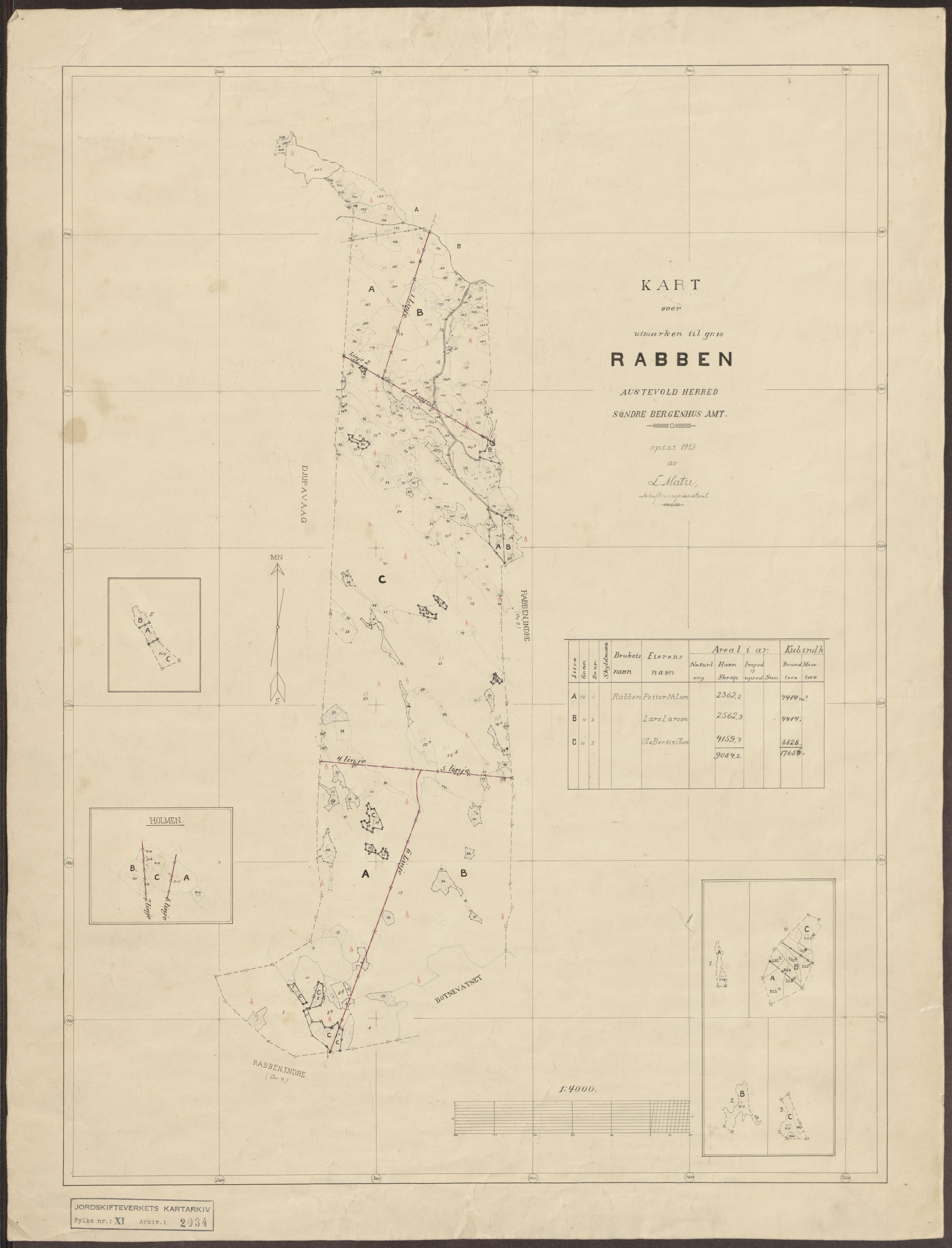 Jordskifteverkets kartarkiv, AV/RA-S-3929/T, 1859-1988, p. 2223