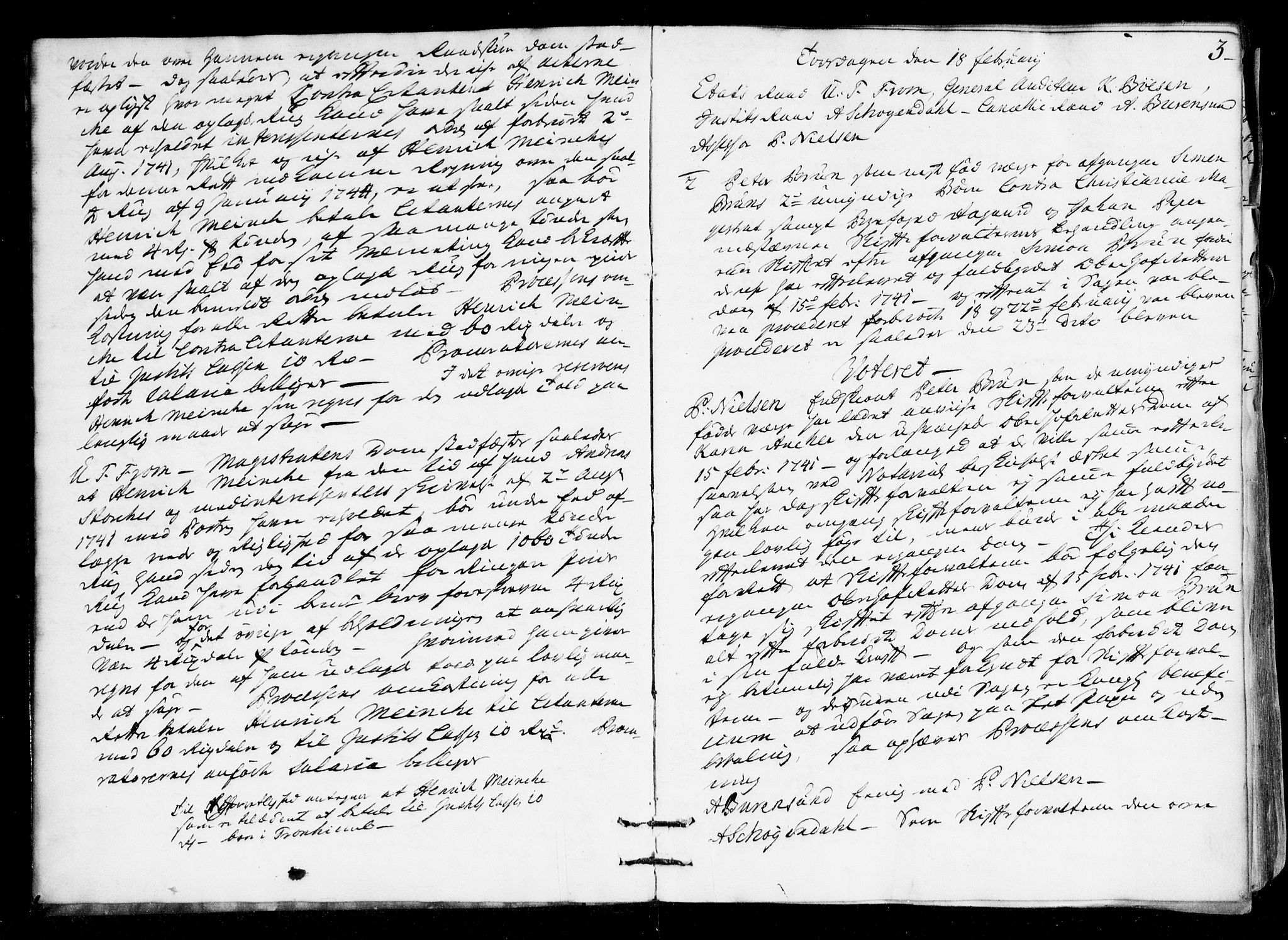 Overhoffretten 1667-1797, AV/RA-EA-2884/Ac/L0180: Voteringsprotokoll, 1745, p. 2b-3a
