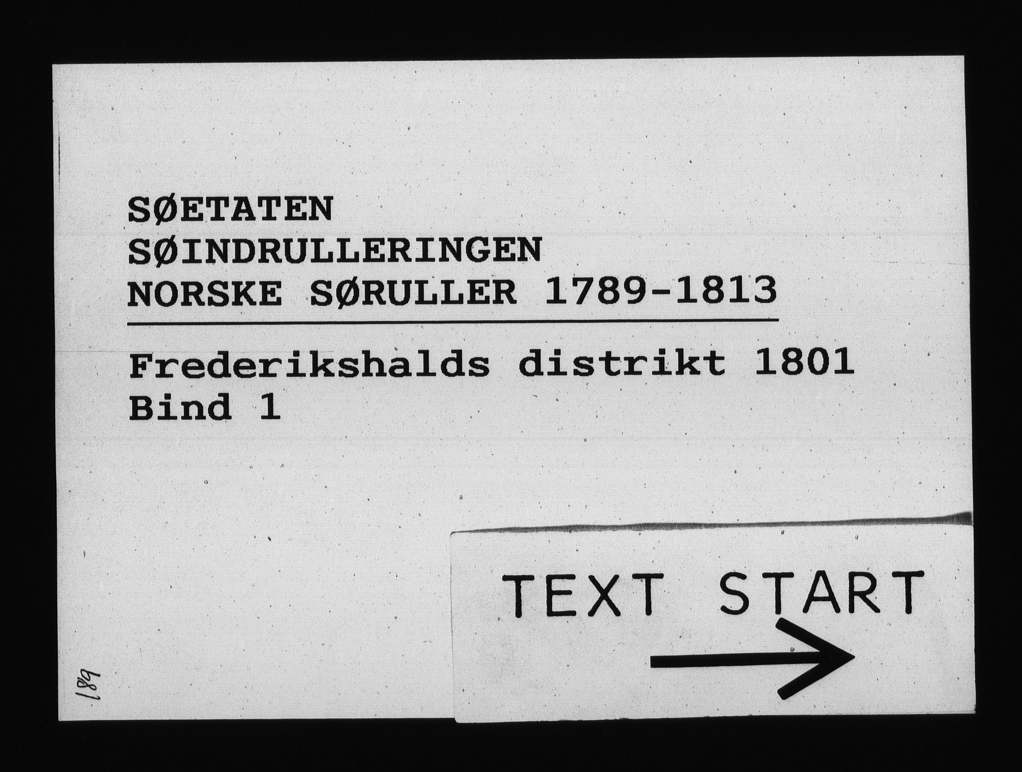 Sjøetaten, RA/EA-3110/F/L0190: Fredrikshalds distrikt, bind 1, 1801