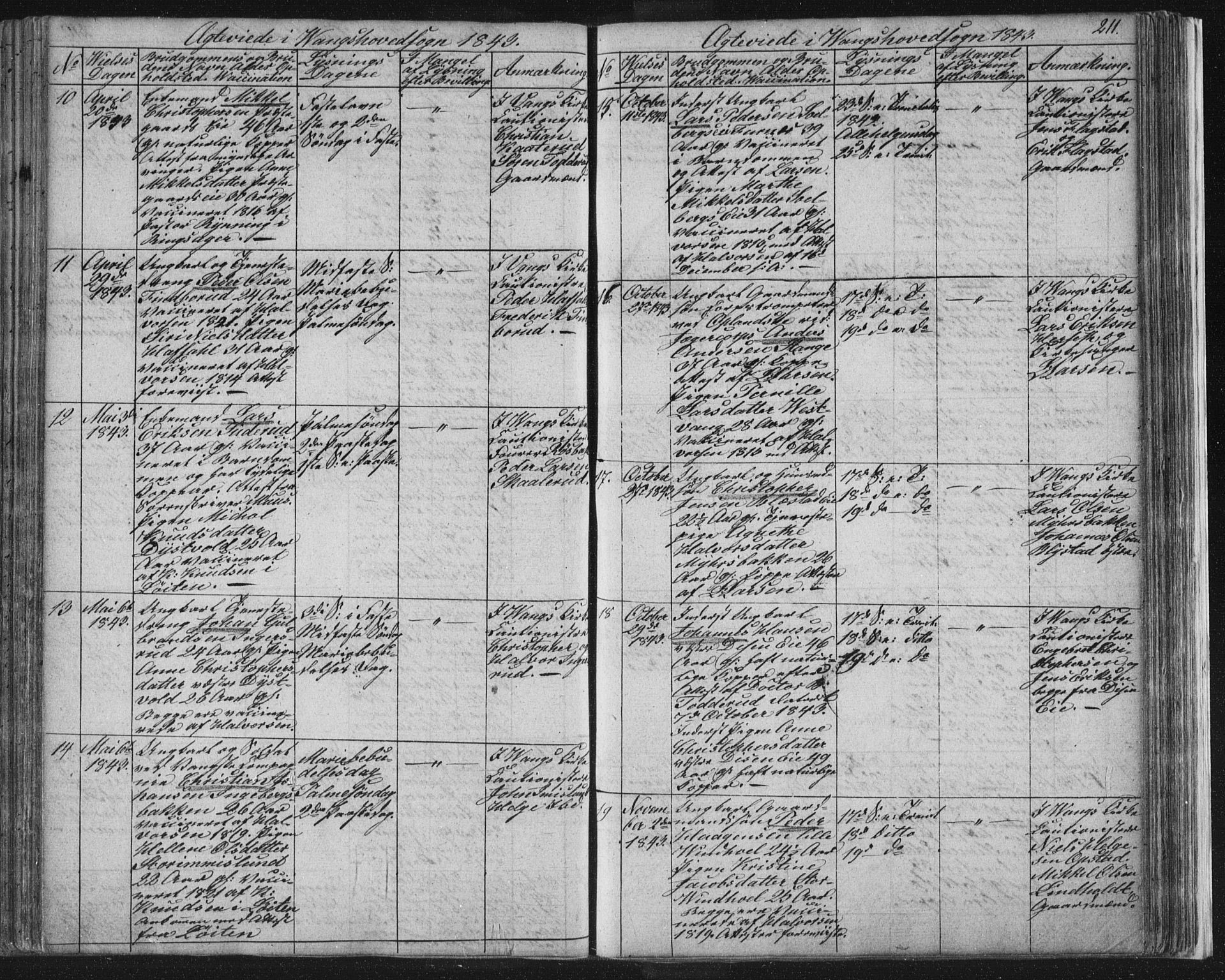 Vang prestekontor, Hedmark, AV/SAH-PREST-008/H/Ha/Hab/L0008: Parish register (copy) no. 8, 1832-1854, p. 211