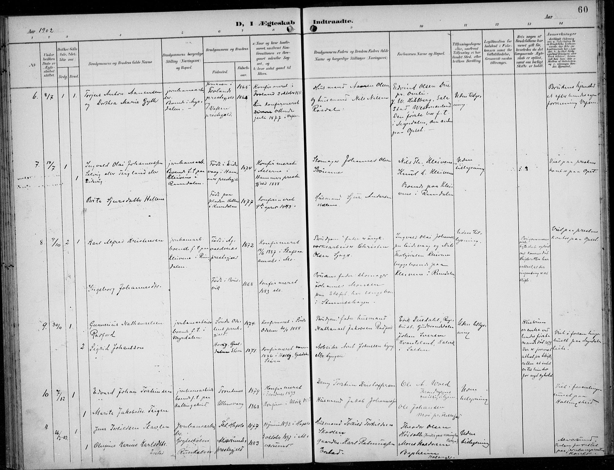 Parish register (official) no. A  1, 1900-1939, p. 60