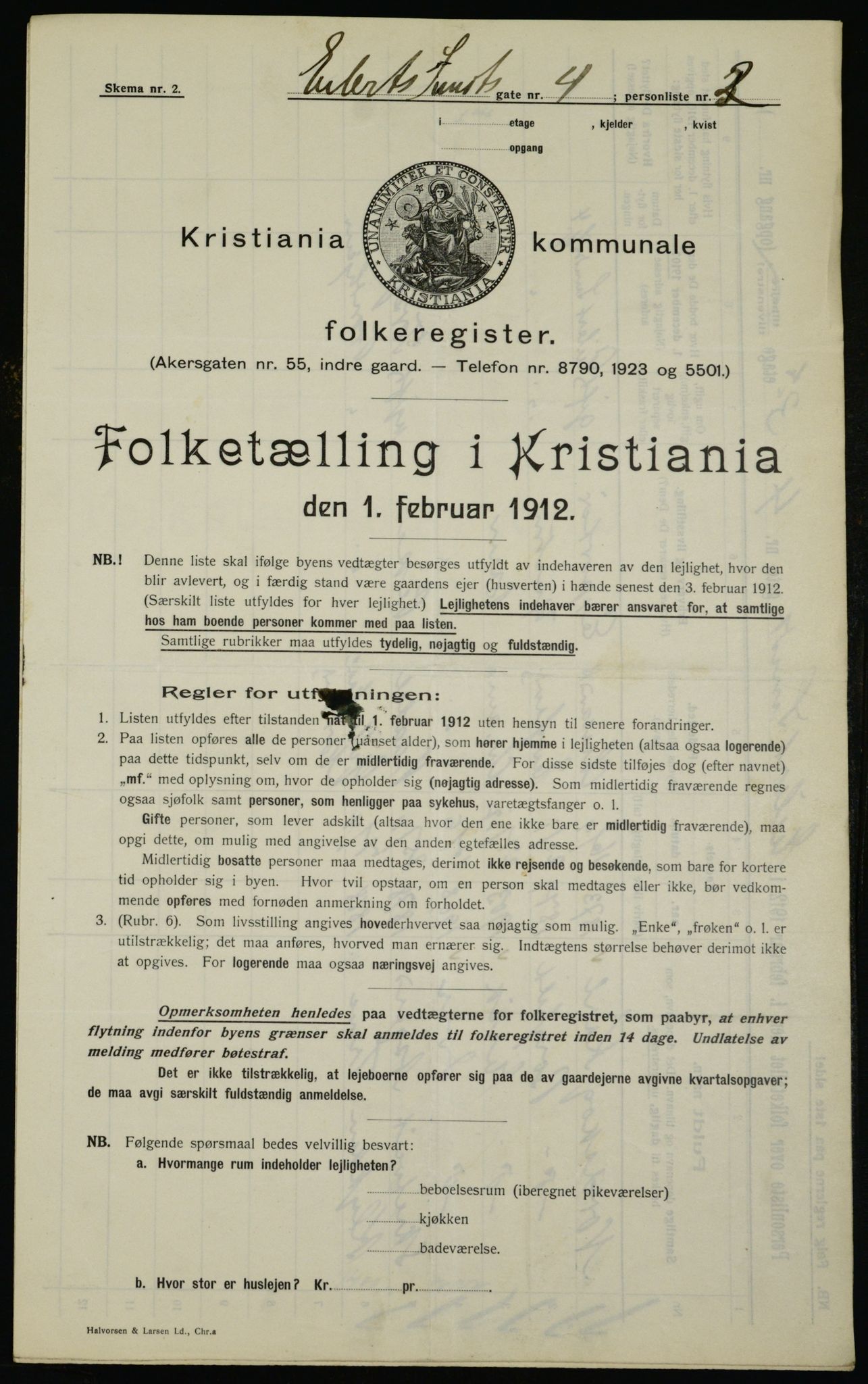 OBA, Municipal Census 1912 for Kristiania, 1912, p. 18914