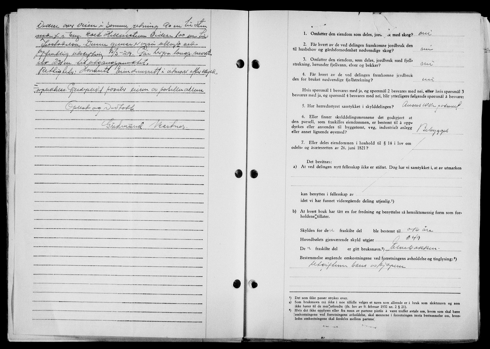 Lofoten sorenskriveri, SAT/A-0017/1/2/2C/L0024a: Mortgage book no. 24a, 1950-1950, Diary no: : 3031/1950