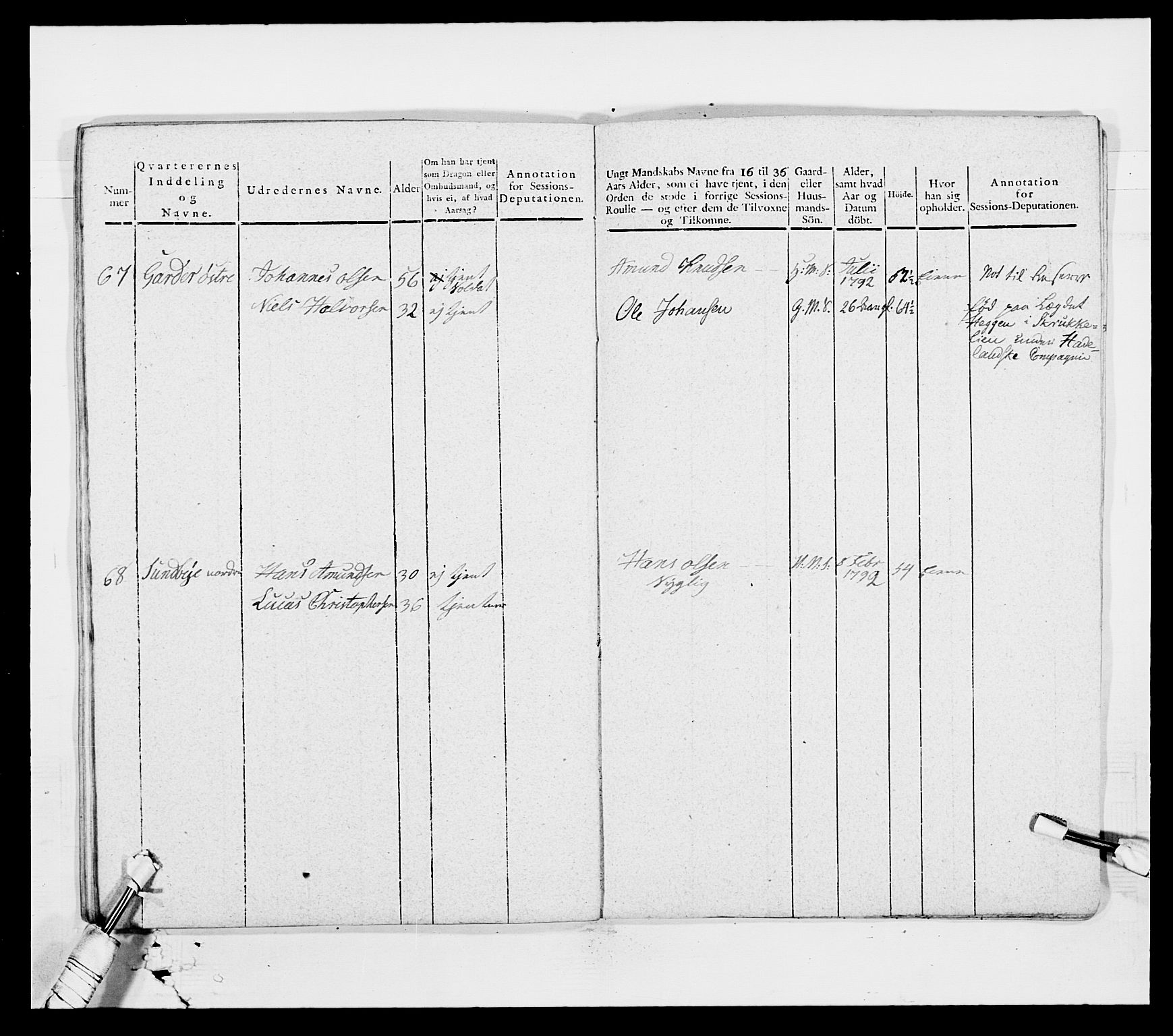 Generalitets- og kommissariatskollegiet, Det kongelige norske kommissariatskollegium, AV/RA-EA-5420/E/Eh/L0003: 1. Sønnafjelske dragonregiment, 1767-1812, p. 725