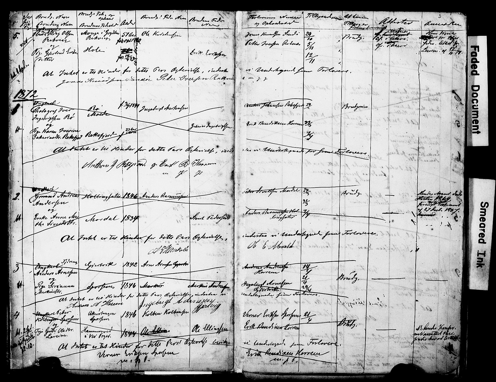 Ministerialprotokoller, klokkerbøker og fødselsregistre - Møre og Romsdal, AV/SAT-A-1454/560/L0722: Banns register no. 560A06, 1871-1883, p. 3