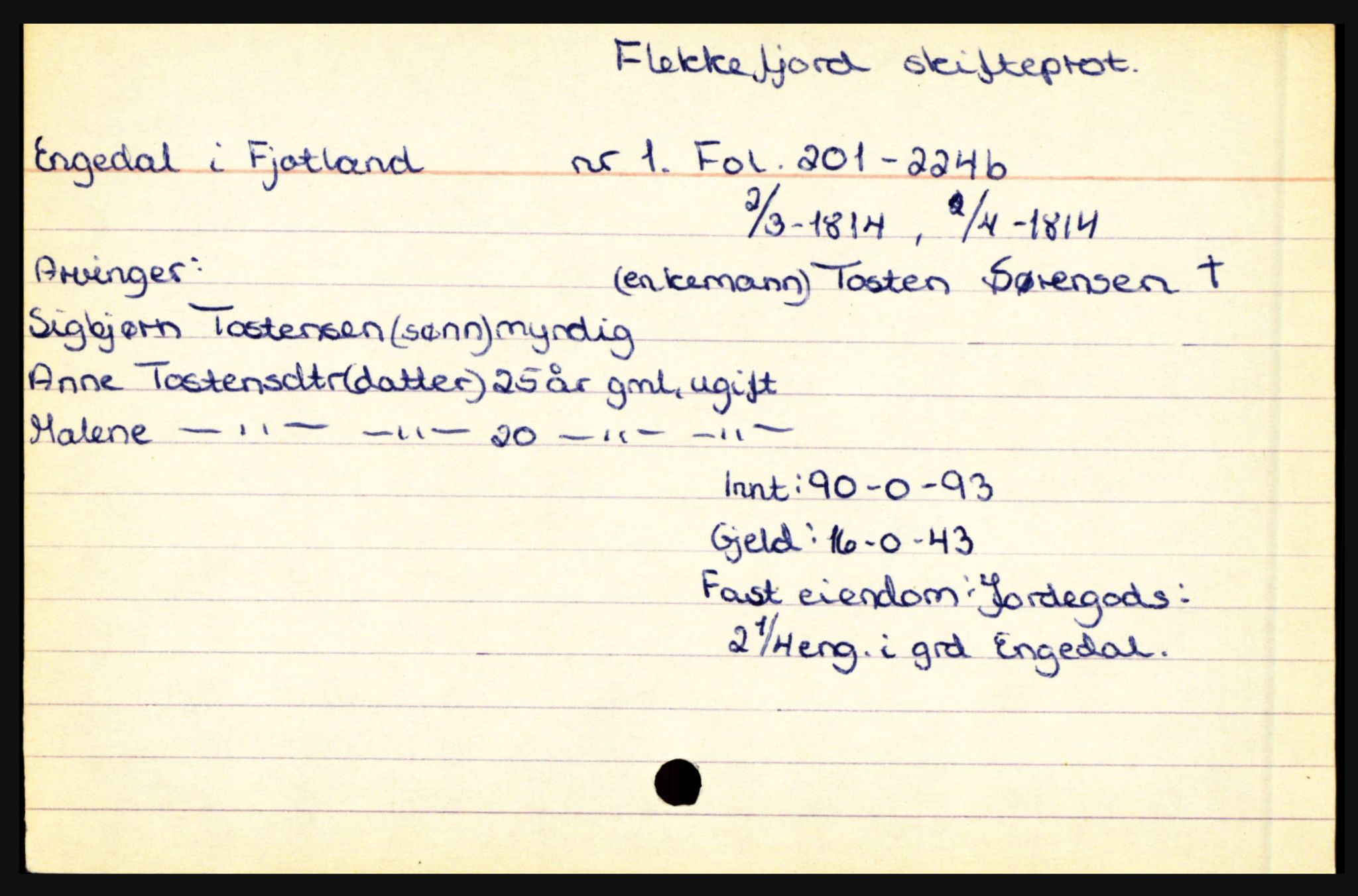 Flekkefjord sorenskriveri, AV/SAK-1221-0001/H, p. 227