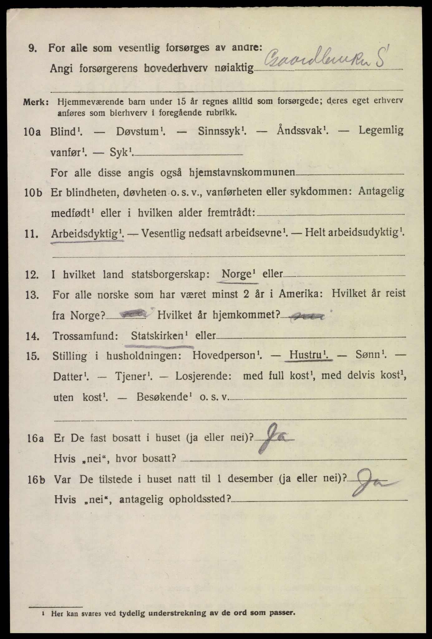 SAK, 1920 census for Kvinesdal, 1920, p. 3526