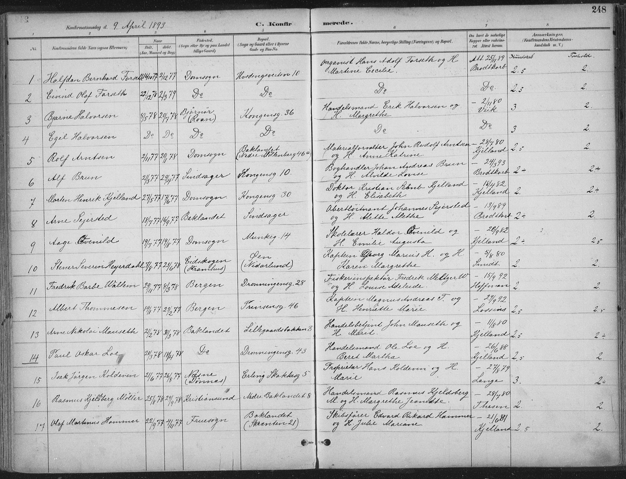 Ministerialprotokoller, klokkerbøker og fødselsregistre - Sør-Trøndelag, SAT/A-1456/601/L0062: Parish register (official) no. 601A30, 1891-1911, p. 248