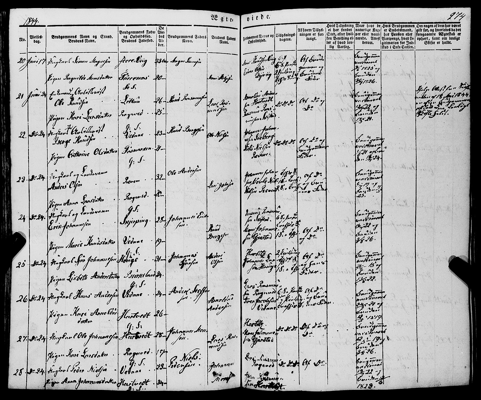 Haus sokneprestembete, AV/SAB-A-75601/H/Haa: Parish register (official) no. A 15, 1838-1847, p. 274