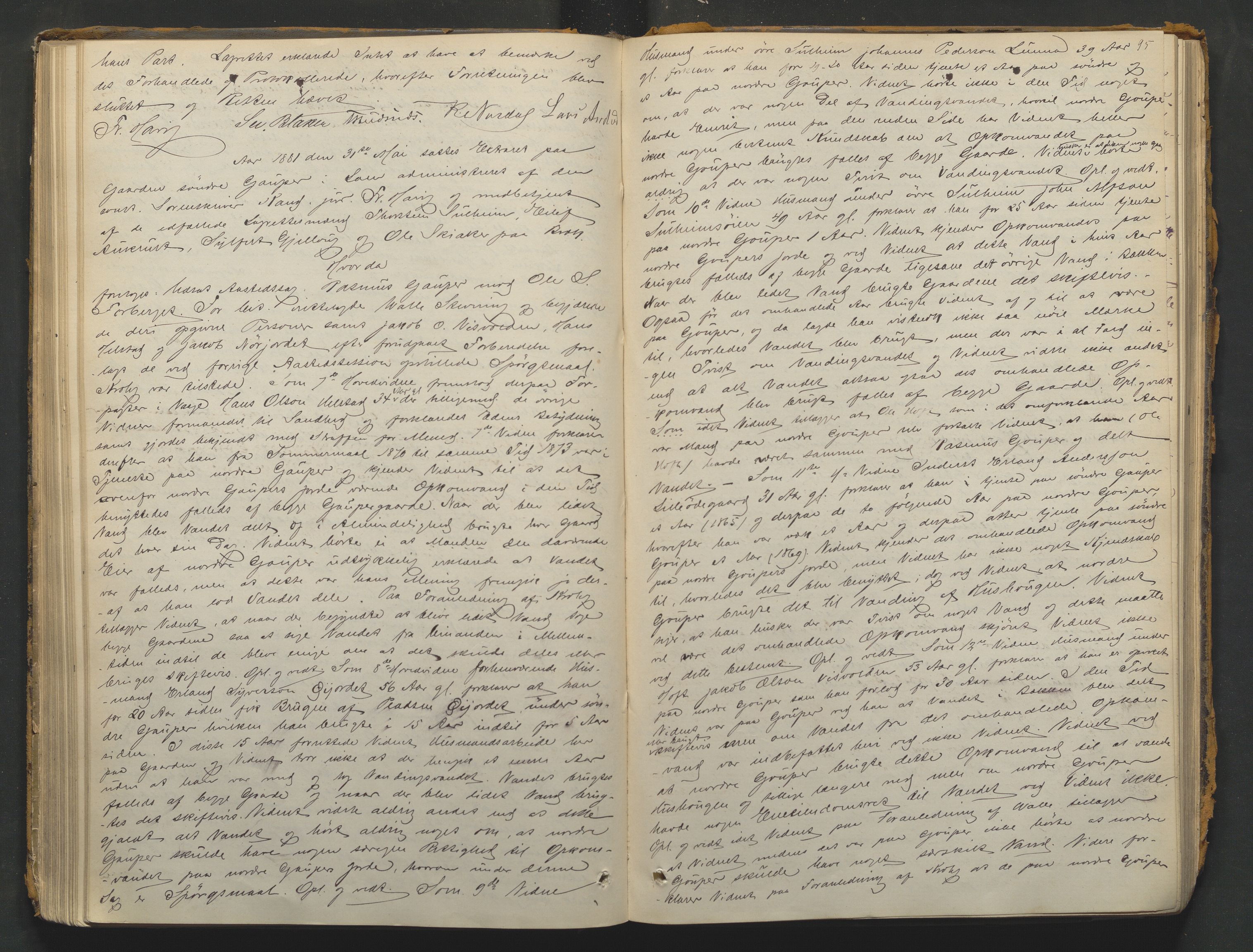 Nord-Gudbrandsdal tingrett, AV/SAH-TING-002/G/Gc/Gcb/L0004: Ekstrarettsprotokoll for åstedssaker, 1876-1887, p. 94b-95a