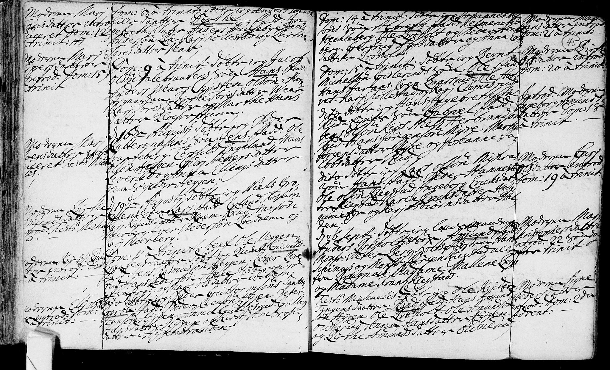 Røyken kirkebøker, AV/SAKO-A-241/F/Fa/L0002: Parish register (official) no. 2, 1731-1782, p. 45