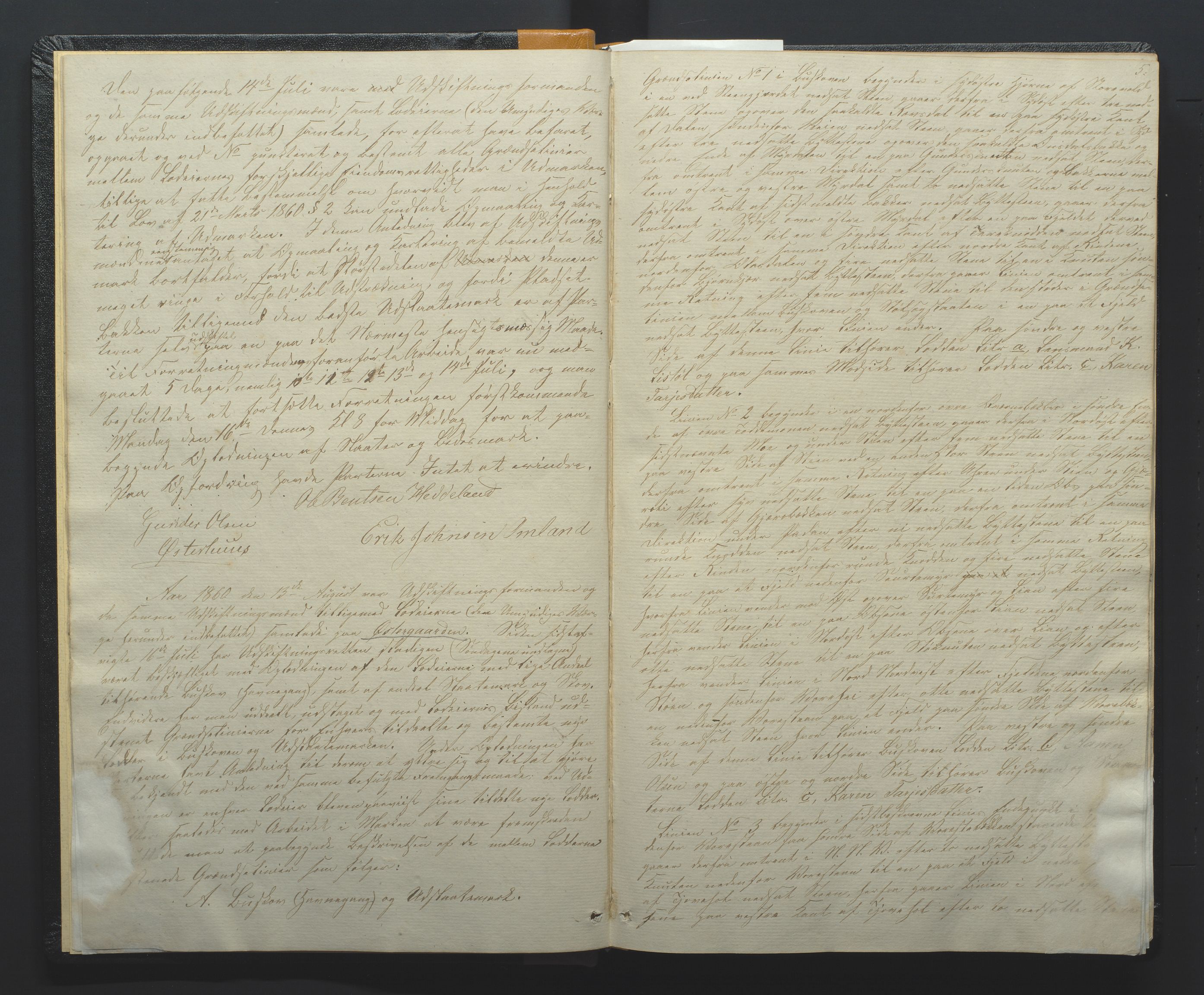 Utskiftningsformannen i Nedenes amt, AV/SAK-1541-0002/F/Fa/Faa/L0002: Utskiftningsprotokoll med gårdsregister, Nedenes amt nr 2, 1860-1867, p. 5