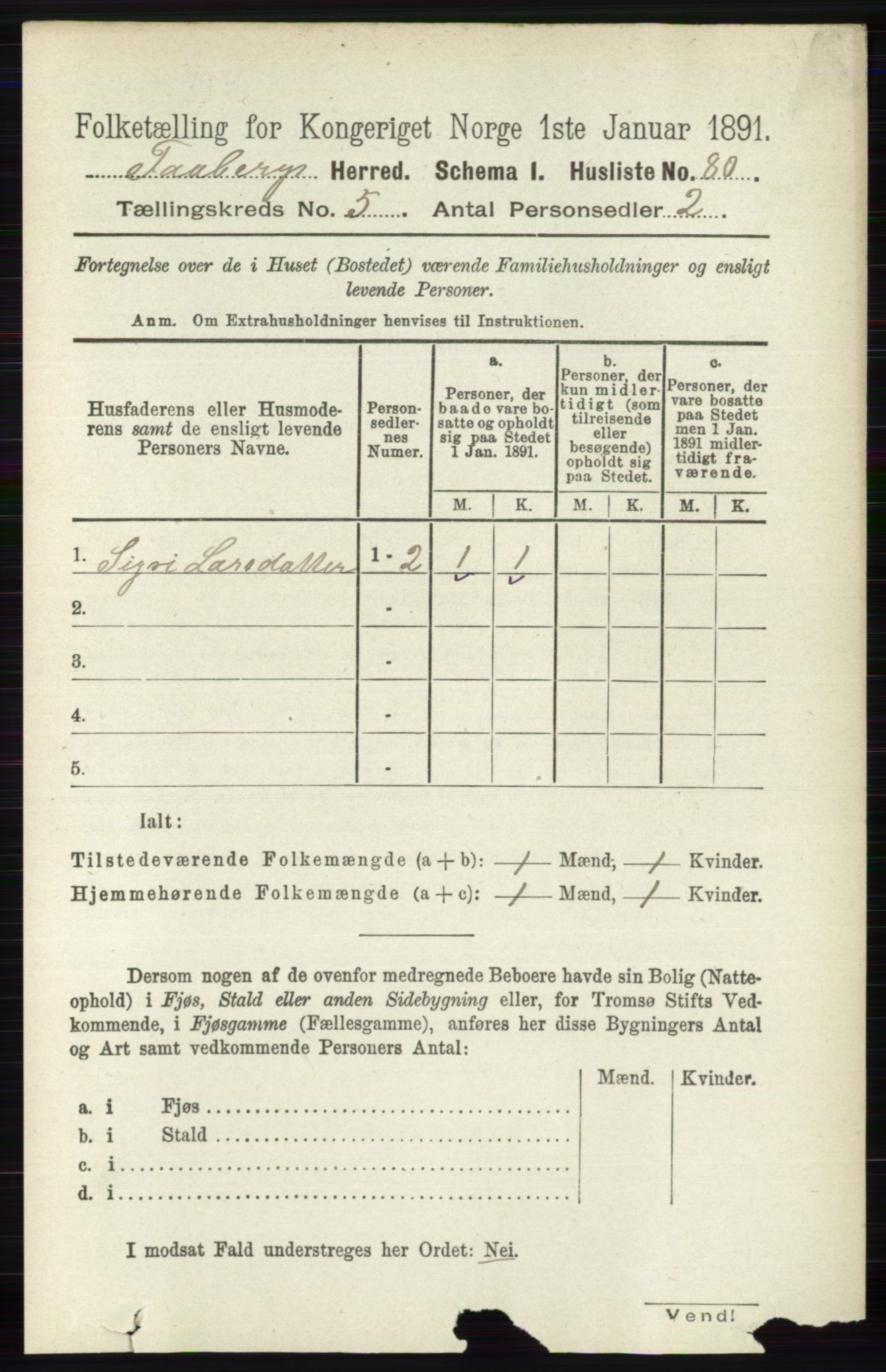 RA, 1891 census for 0524 Fåberg, 1891, p. 1636