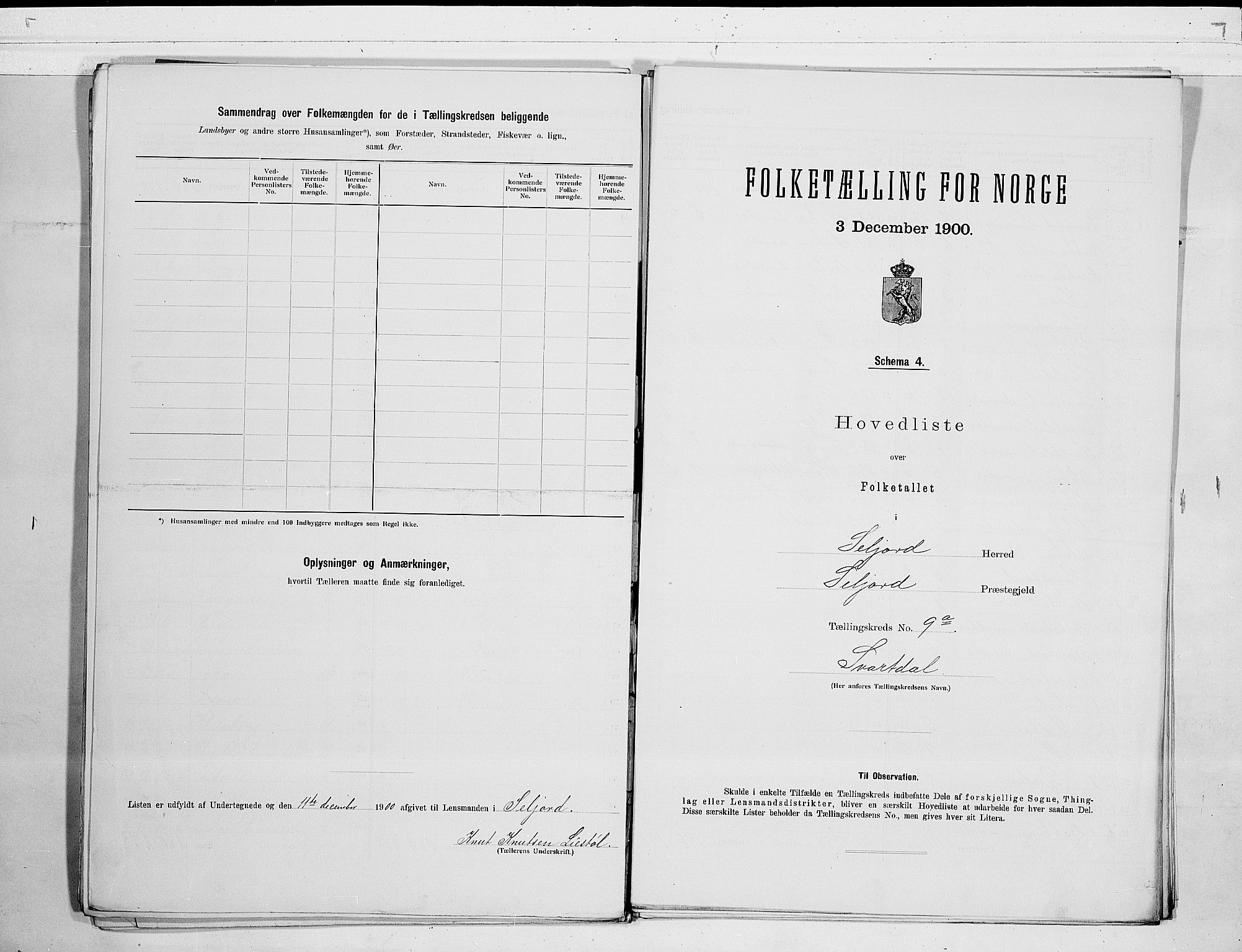 SAKO, 1900 census for Seljord, 1900, p. 20