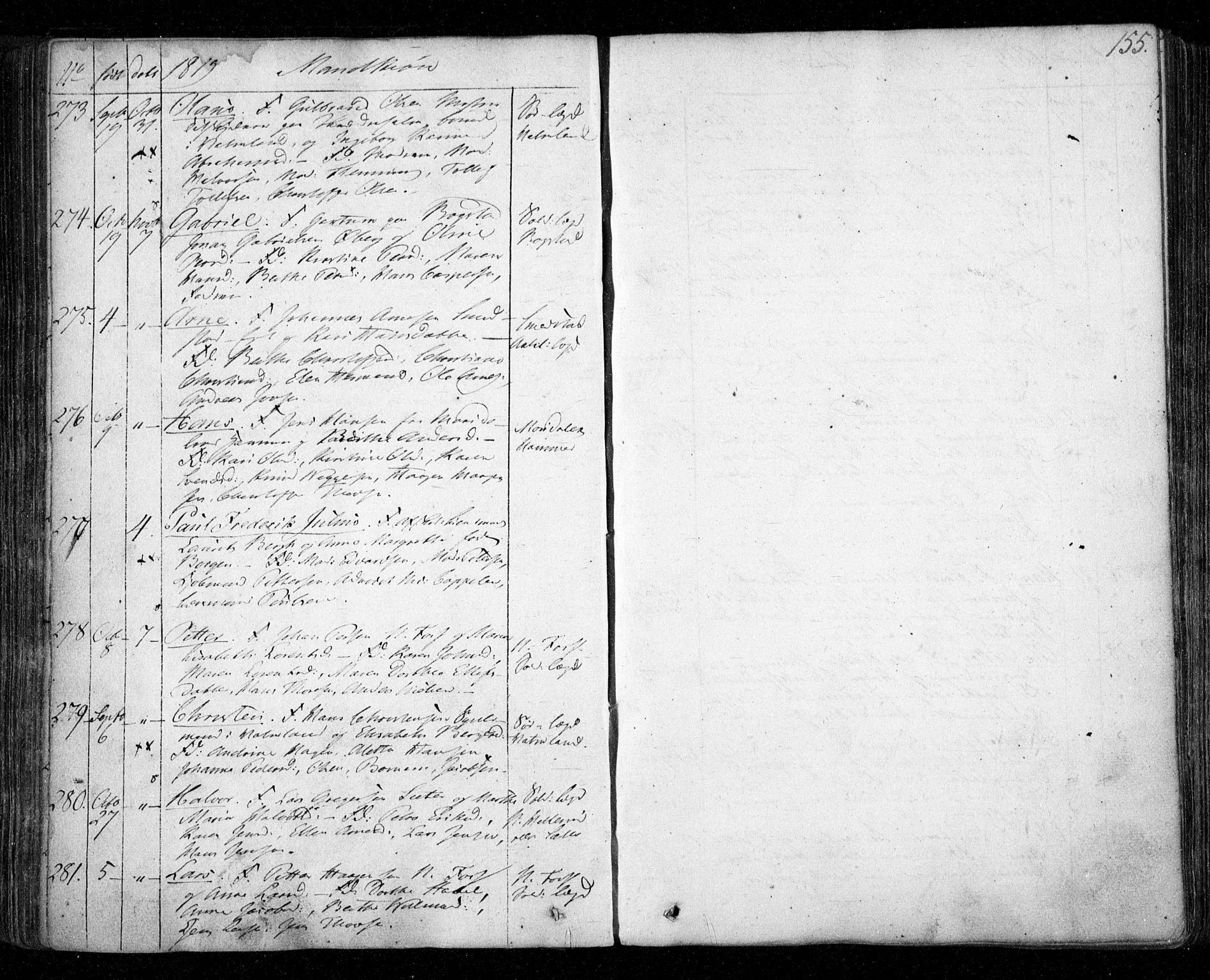 Aker prestekontor kirkebøker, AV/SAO-A-10861/F/L0011: Parish register (official) no. 11, 1810-1819, p. 155