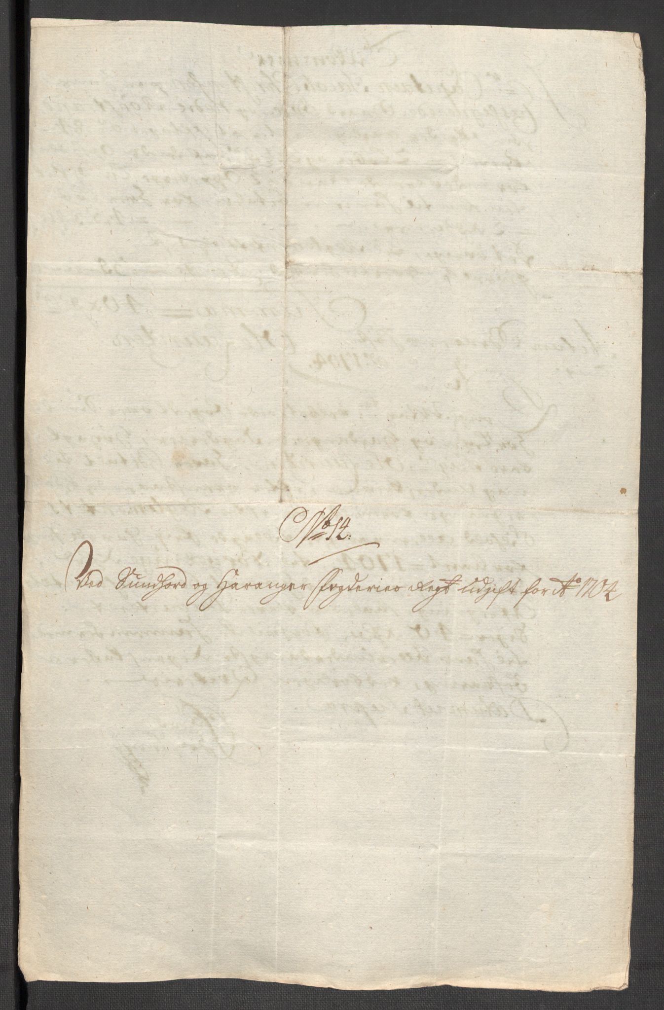Rentekammeret inntil 1814, Reviderte regnskaper, Fogderegnskap, AV/RA-EA-4092/R48/L2982: Fogderegnskap Sunnhordland og Hardanger, 1704, p. 249
