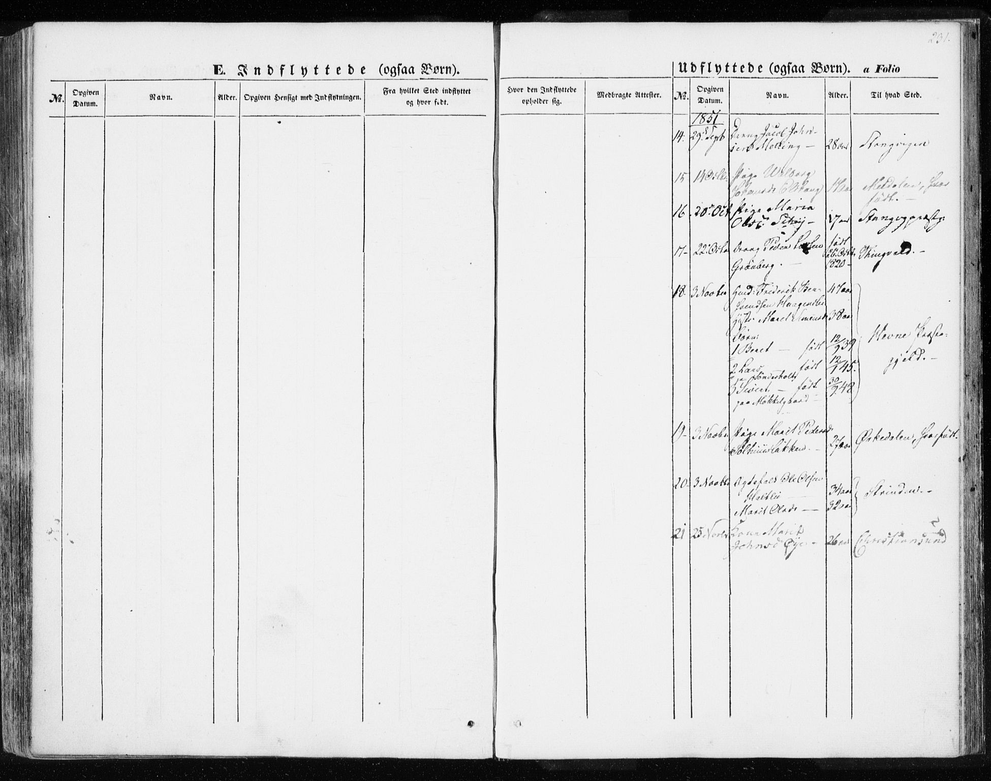 Ministerialprotokoller, klokkerbøker og fødselsregistre - Møre og Romsdal, AV/SAT-A-1454/595/L1043: Parish register (official) no. 595A05, 1843-1851, p. 231