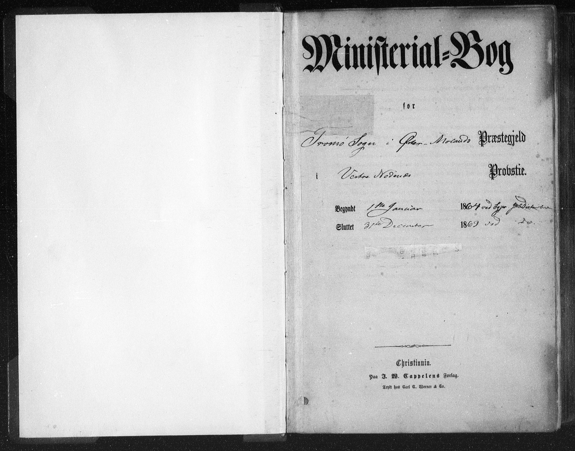 Tromøy sokneprestkontor, SAK/1111-0041/F/Fa/L0007: Parish register (official) no. A 7, 1864-1869
