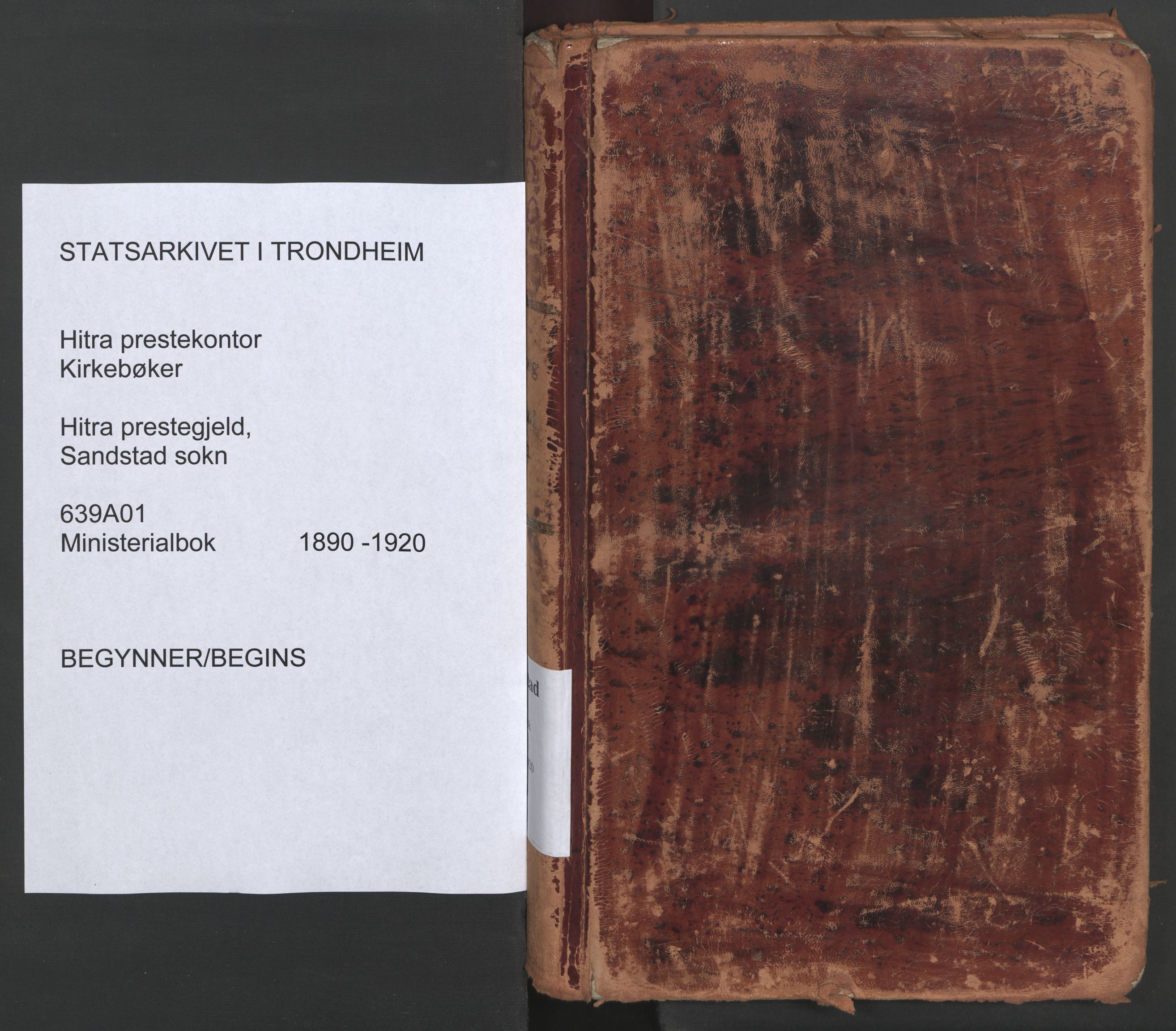 Ministerialprotokoller, klokkerbøker og fødselsregistre - Sør-Trøndelag, SAT/A-1456/639/L0572: Parish register (official) no. 639A01, 1890-1920