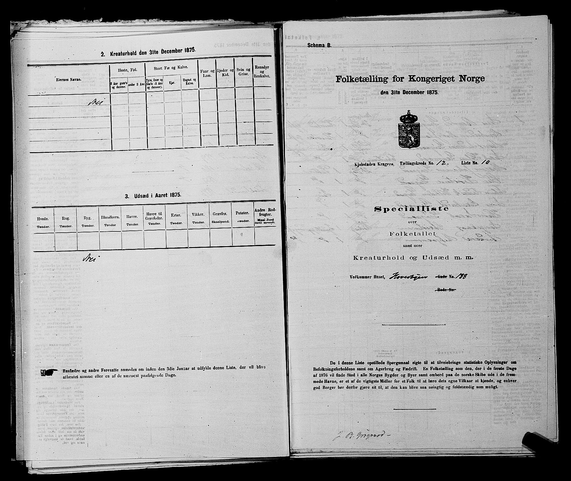 SAKO, 1875 census for 0801P Kragerø, 1875, p. 273