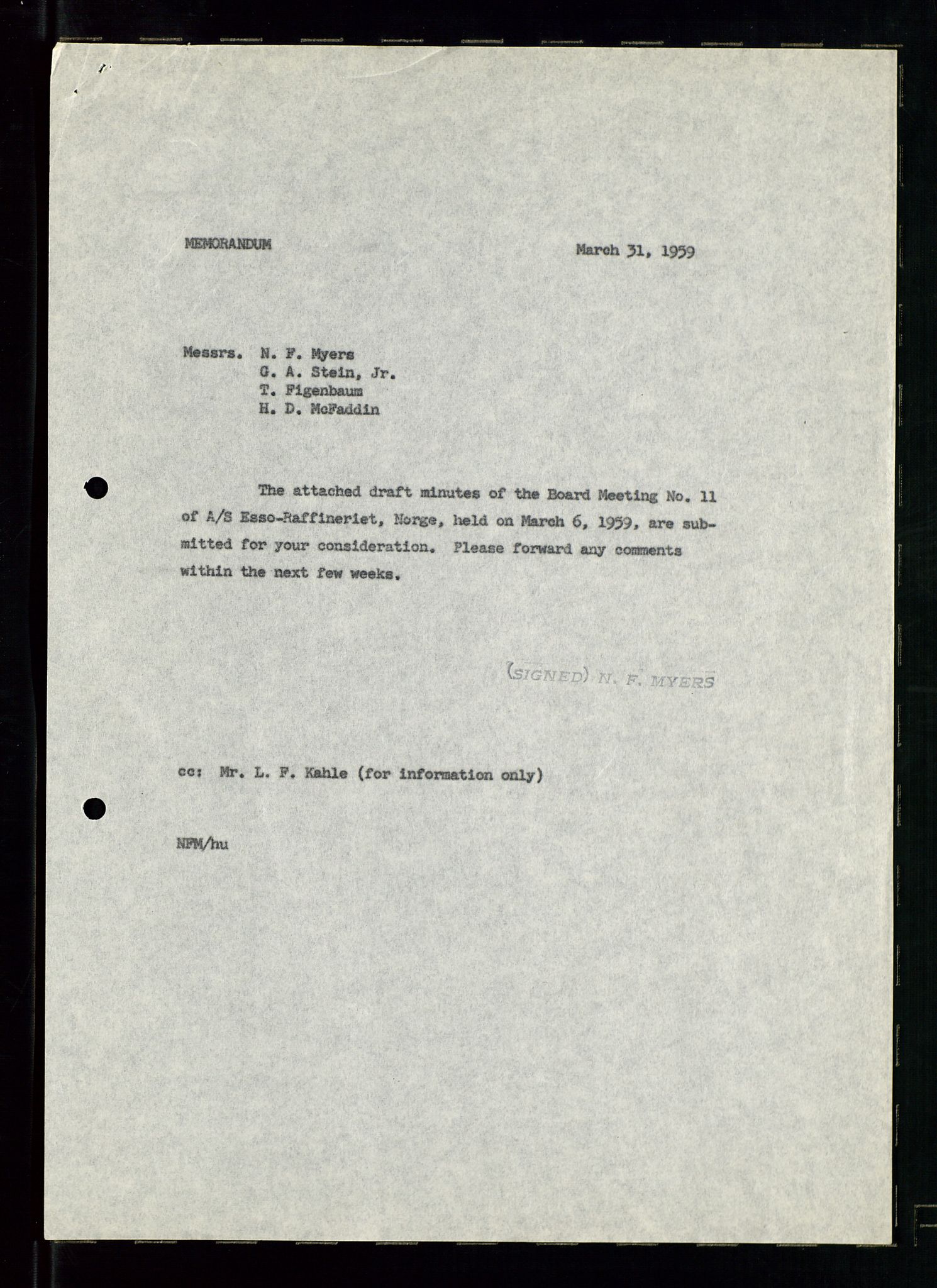 PA 1537 - A/S Essoraffineriet Norge, AV/SAST-A-101957/A/Aa/L0001/0001: Styremøter / Styremøter, board meetings, 1959-1961, p. 247