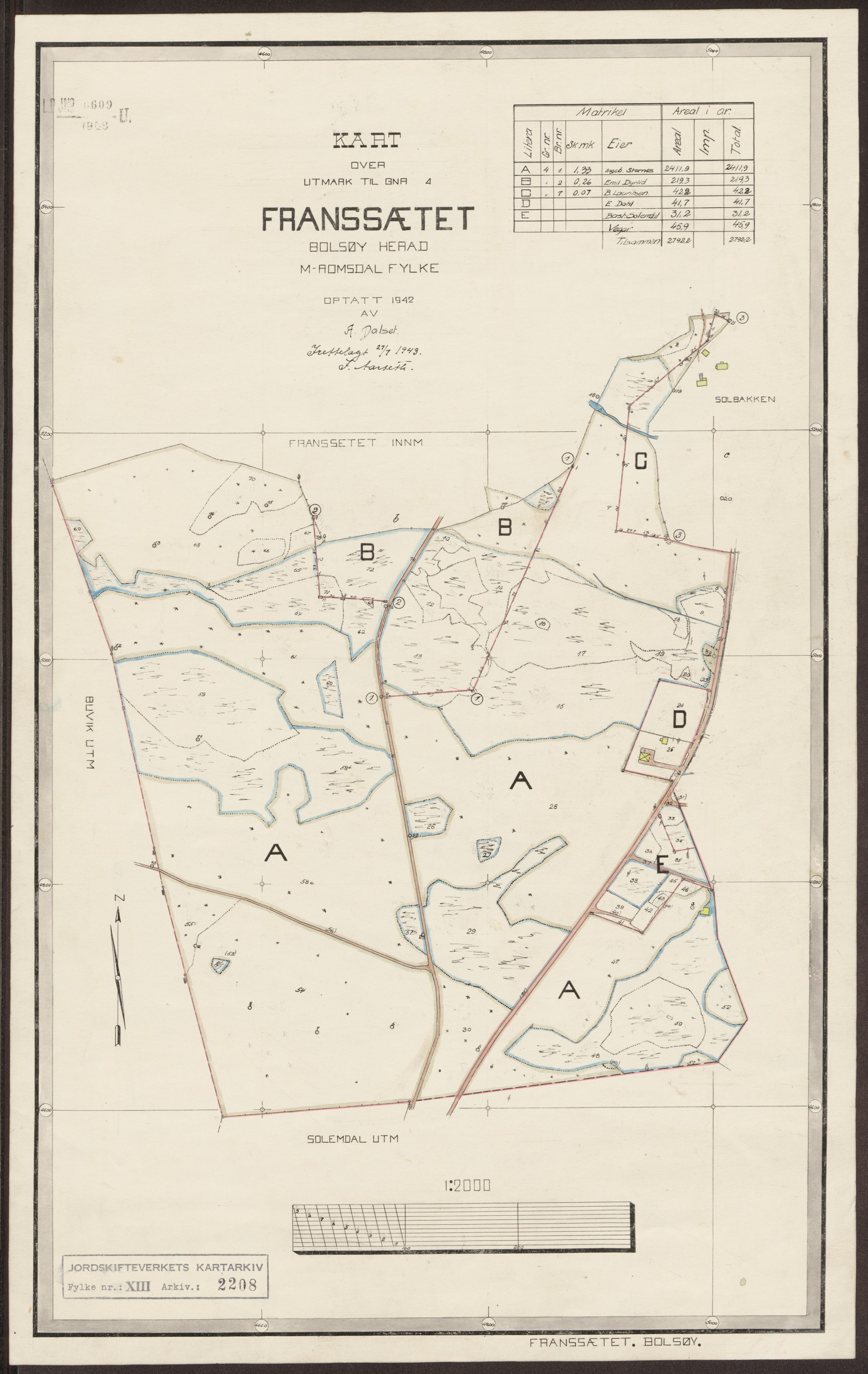 Jordskifteverkets kartarkiv, AV/RA-S-3929/T, 1859-1988, p. 2732