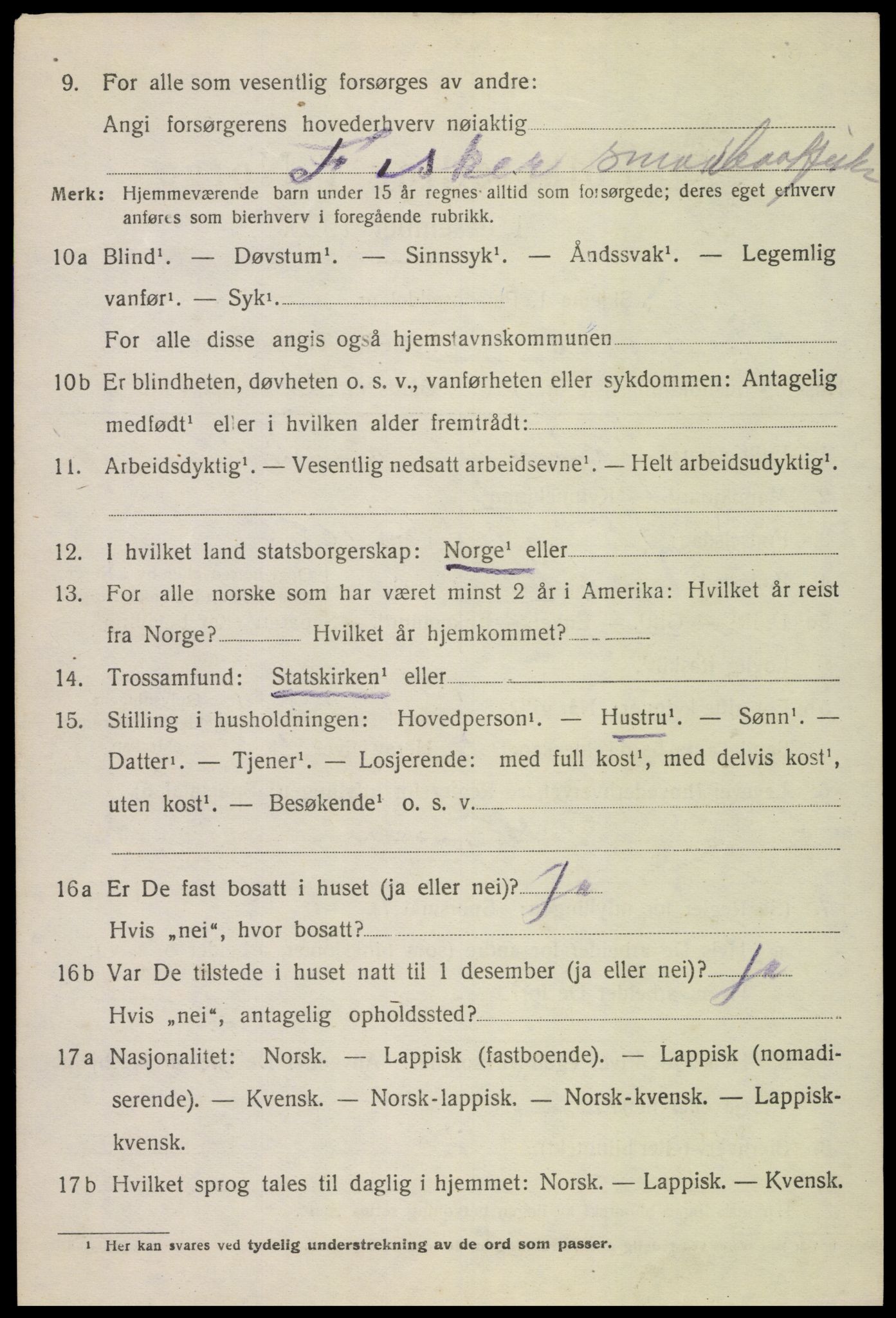 SAT, 1920 census for Øksnes, 1920, p. 2397
