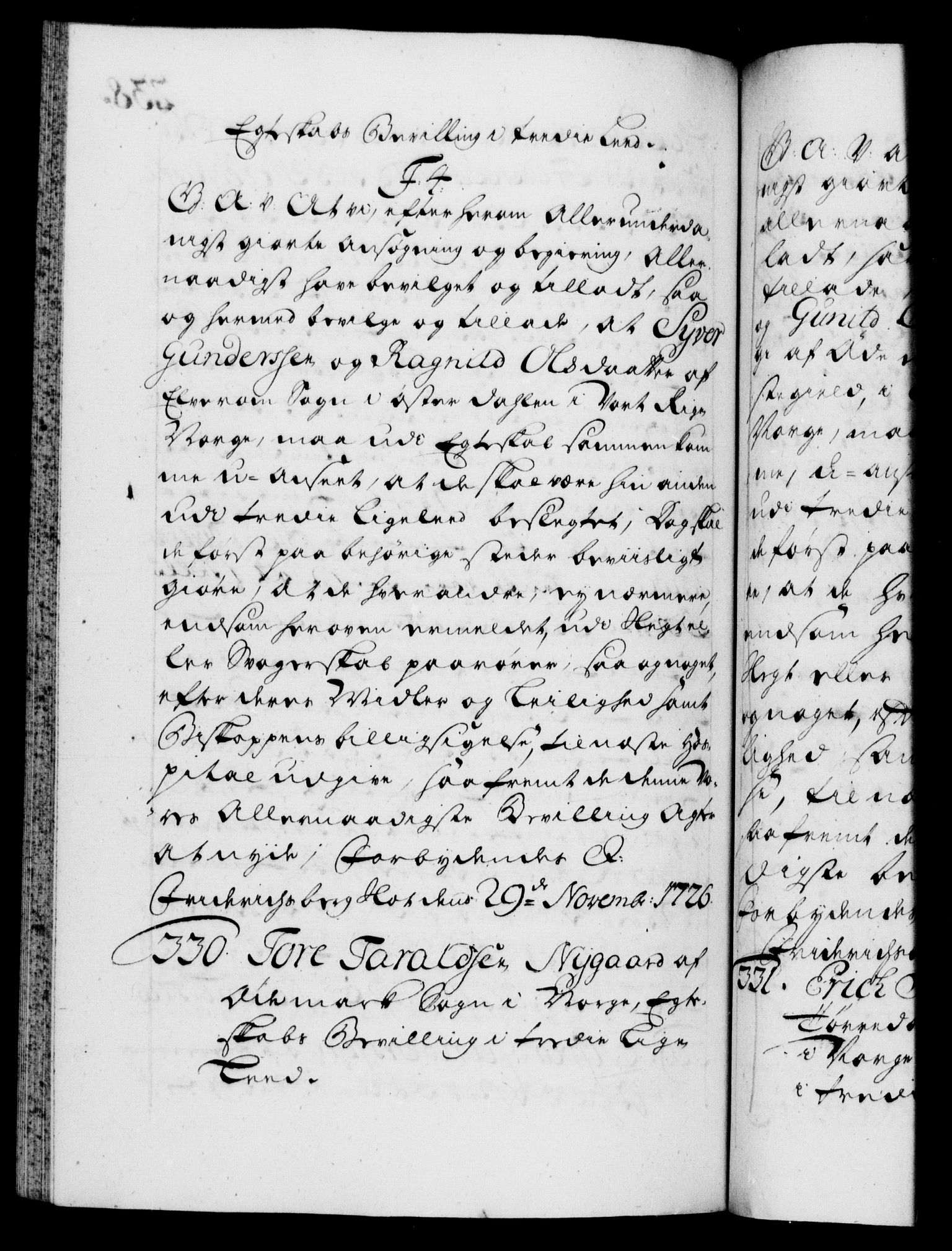 Danske Kanselli 1572-1799, AV/RA-EA-3023/F/Fc/Fca/Fcaa/L0025: Norske registre, 1726-1728, p. 238b