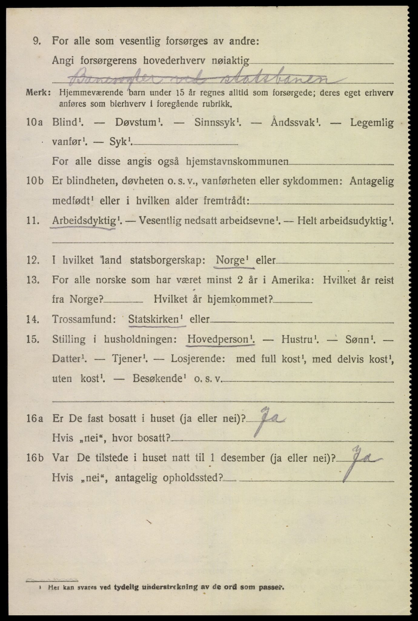 SAK, 1920 census for Øyestad, 1920, p. 2239