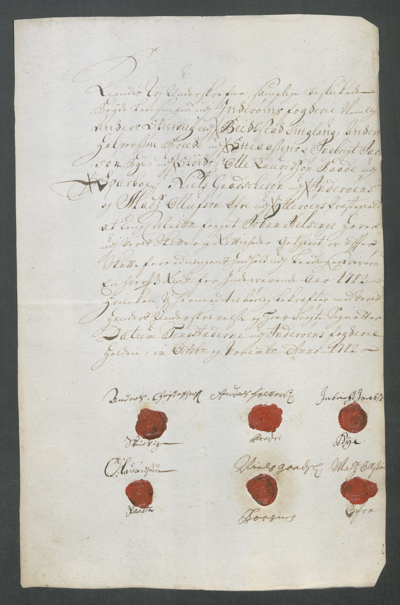 Rentekammeret inntil 1814, Reviderte regnskaper, Fogderegnskap, AV/RA-EA-4092/R63/L4320: Fogderegnskap Inderøy, 1712, p. 302