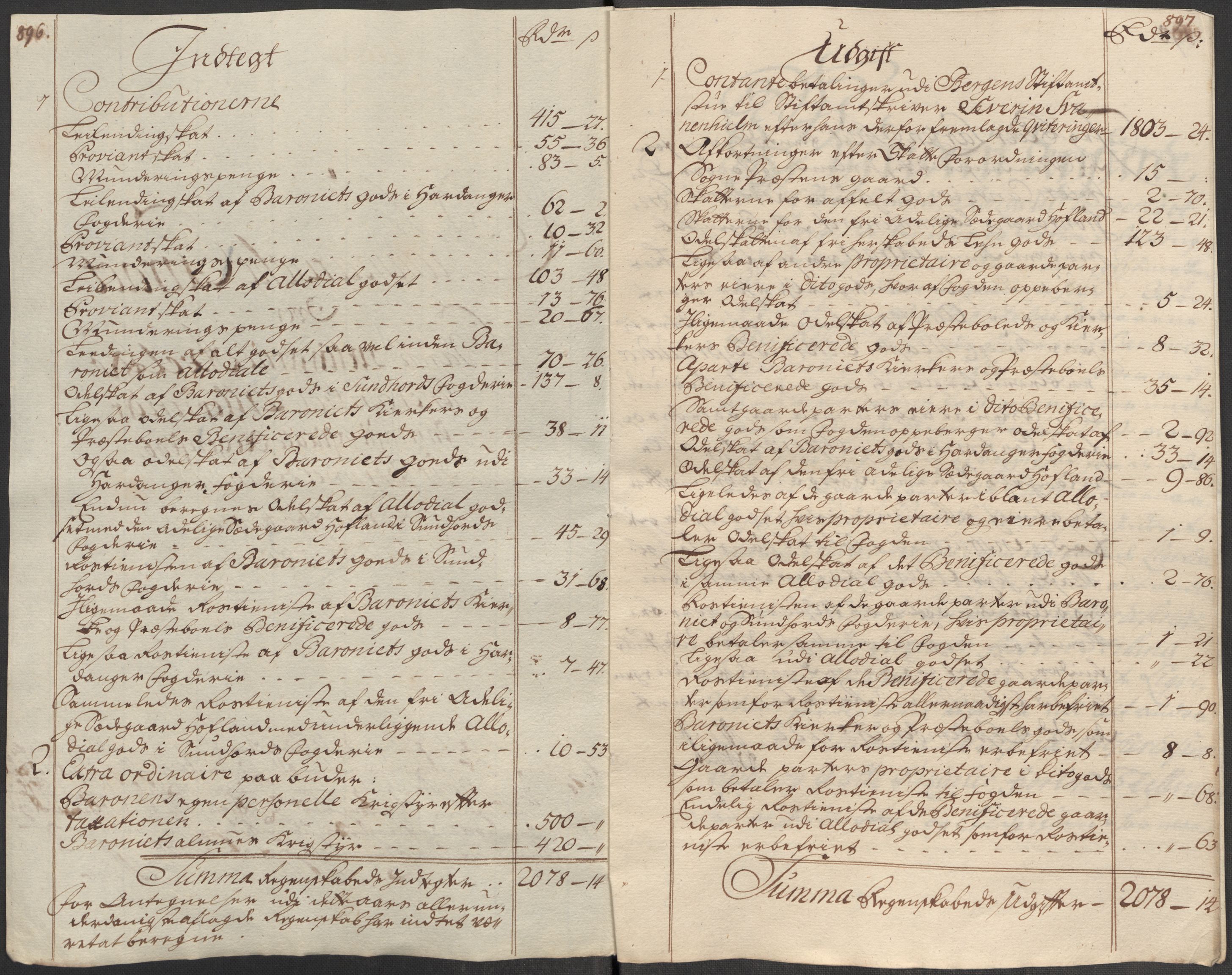 Rentekammeret inntil 1814, Reviderte regnskaper, Fogderegnskap, AV/RA-EA-4092/R49/L3140: Fogderegnskap Rosendal Baroni, 1718-1720, p. 194