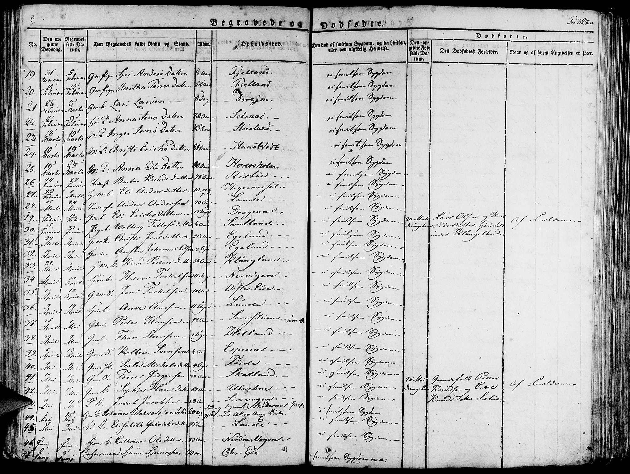 Fjelberg sokneprestembete, AV/SAB-A-75201/H/Haa: Parish register (official) no. A 5, 1822-1834, p. 327