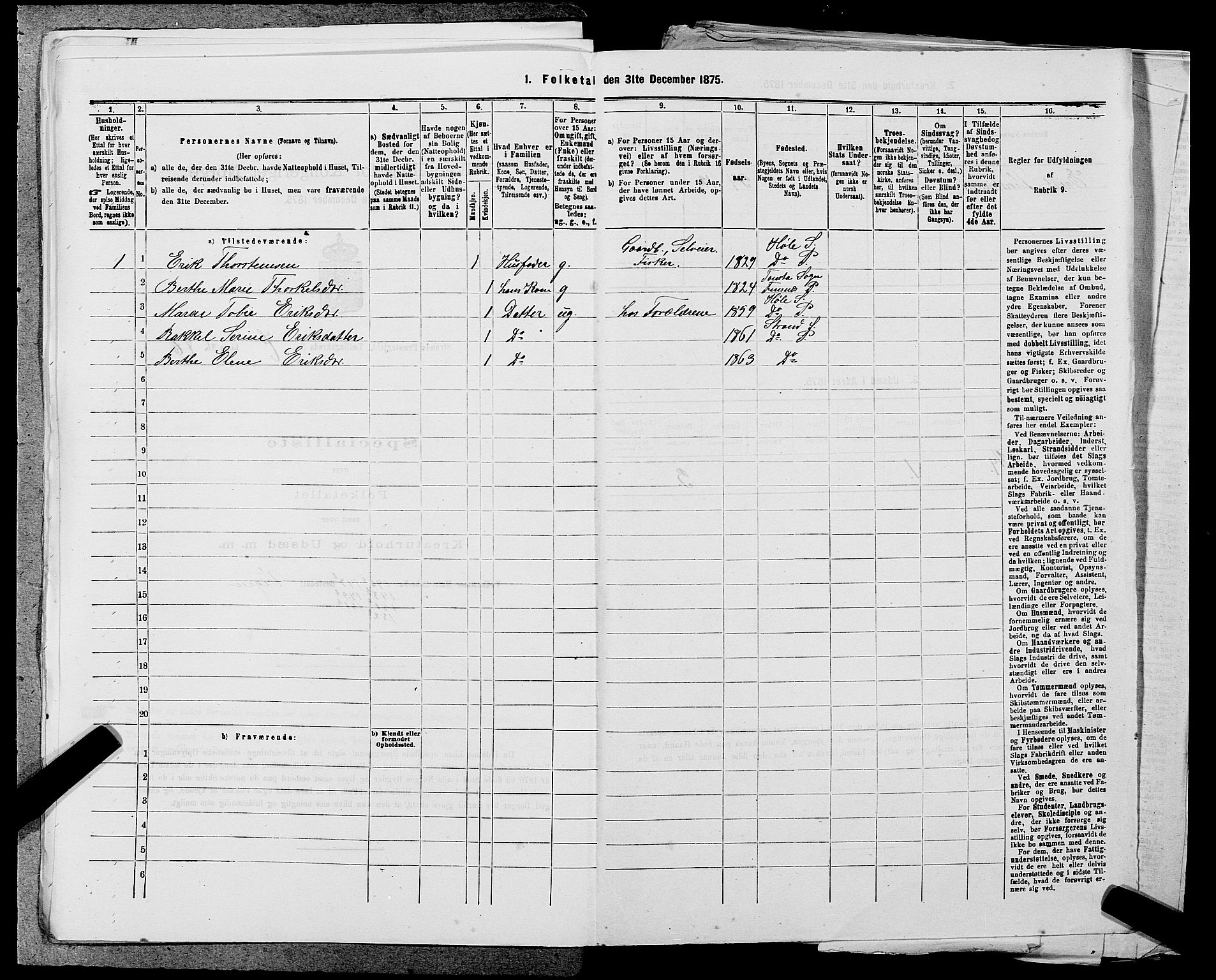 SAST, 1875 census for 1130P Strand, 1875, p. 719