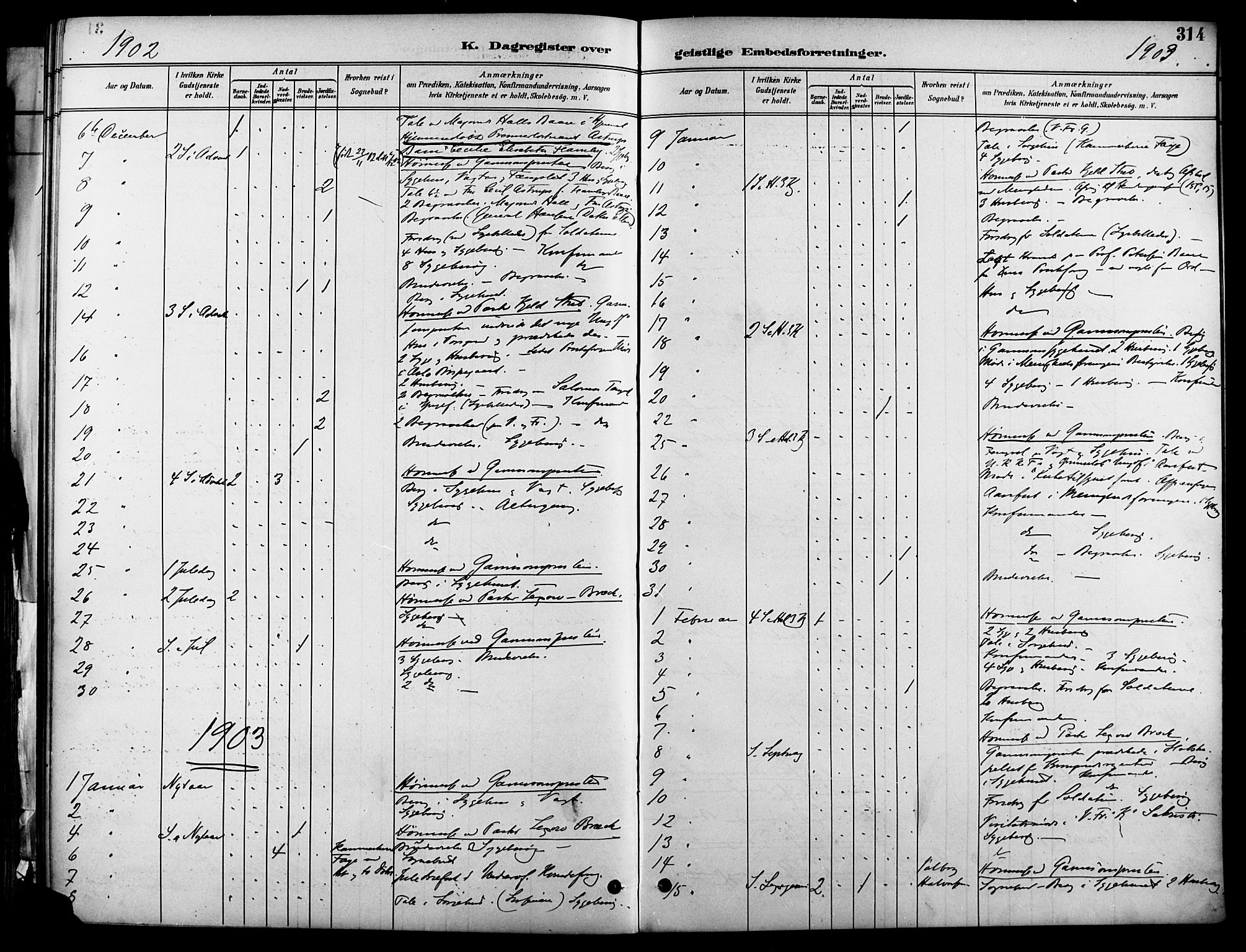 Garnisonsmenigheten Kirkebøker, SAO/A-10846/F/Fa/L0013: Parish register (official) no. 13, 1894-1904, p. 314