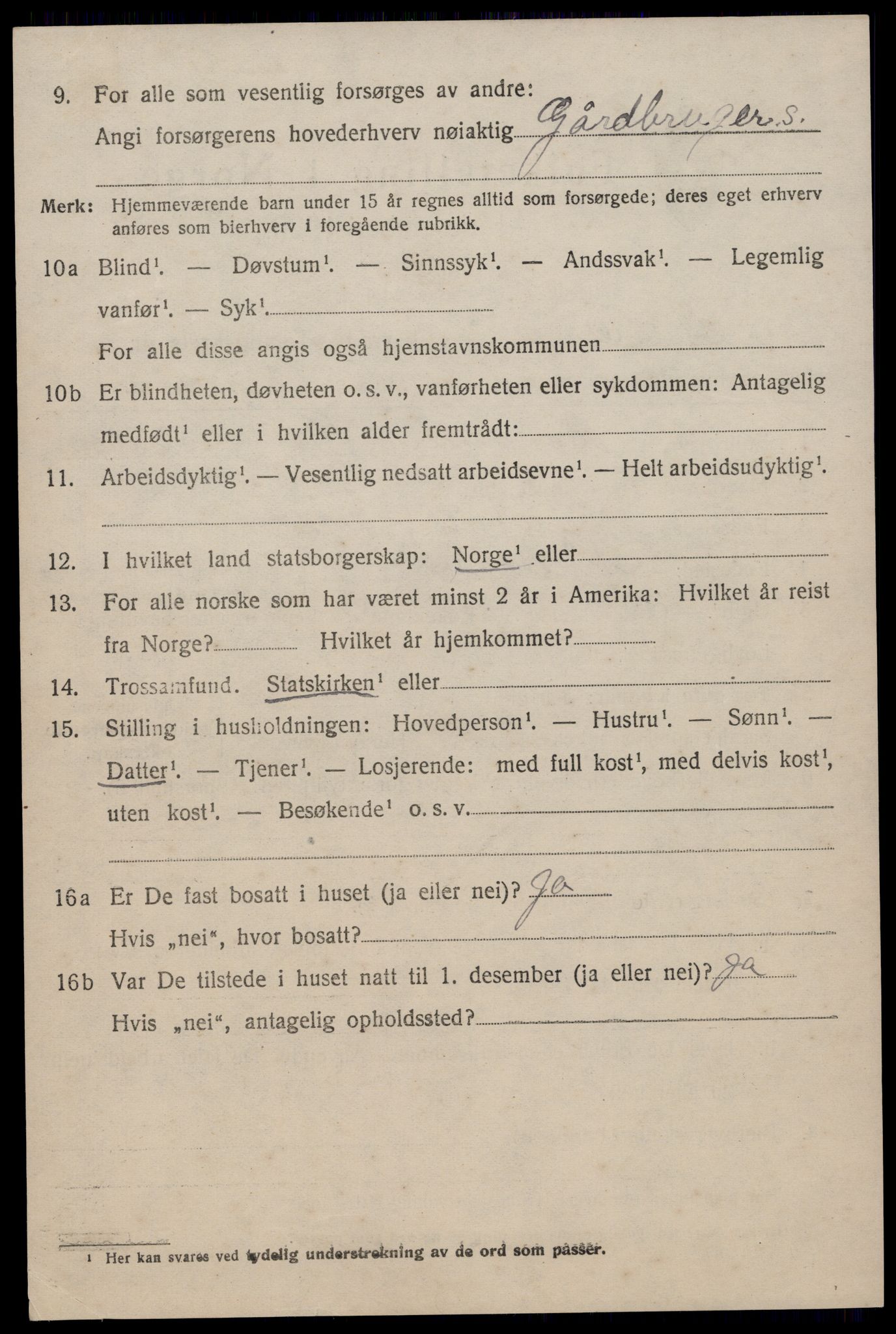 SAST, 1920 census for Skudenes, 1920, p. 1535