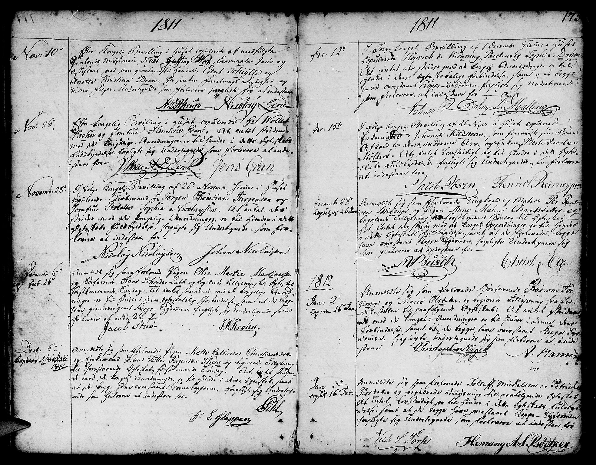 Nykirken Sokneprestembete, SAB/A-77101/H/Haa/L0008: Parish register (official) no. A 8, 1776-1814, p. 175