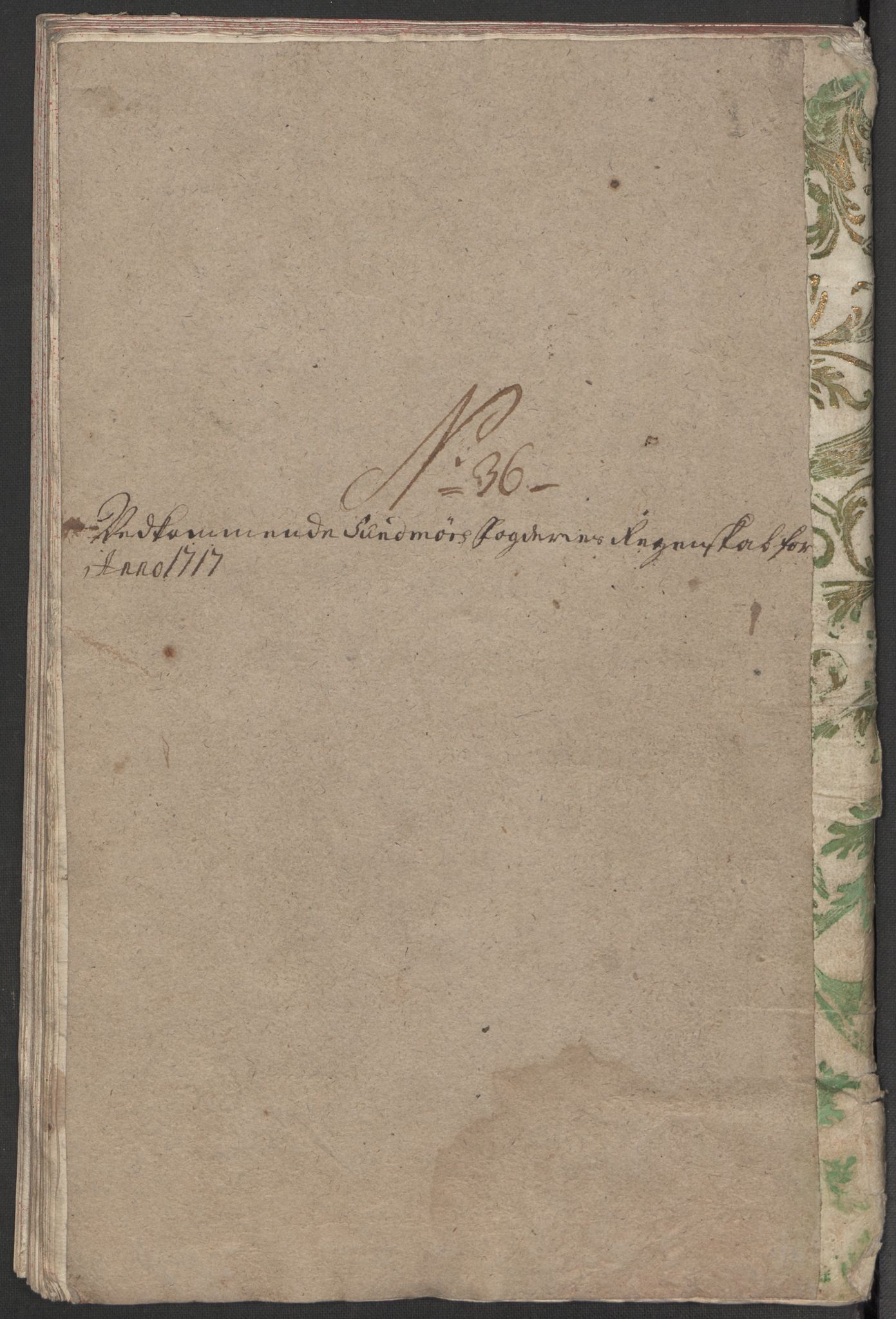 Rentekammeret inntil 1814, Reviderte regnskaper, Fogderegnskap, AV/RA-EA-4092/R54/L3569: Fogderegnskap Sunnmøre, 1717, p. 314