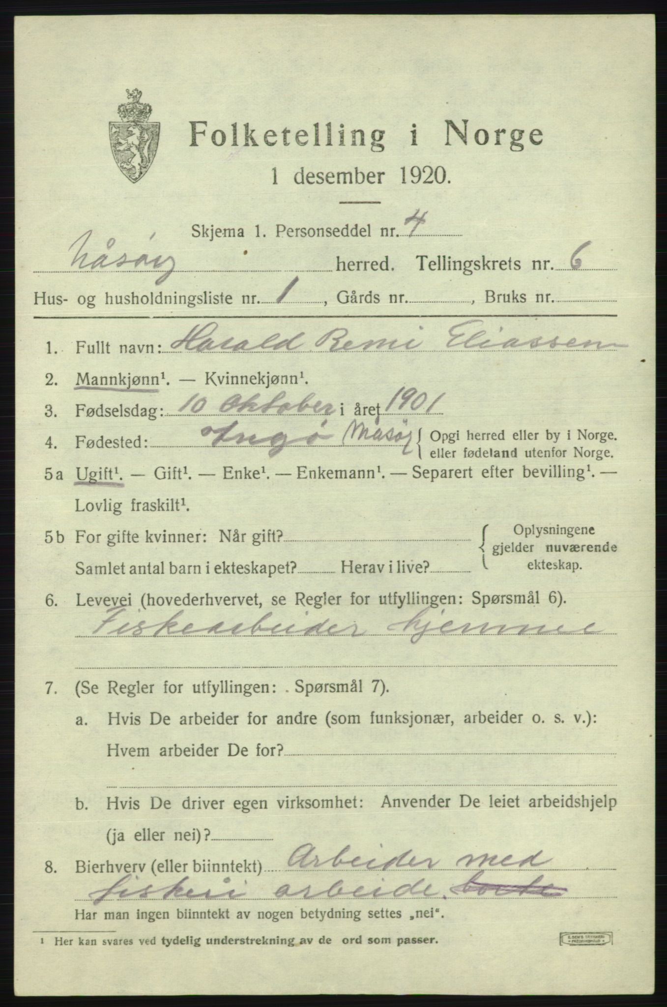 SATØ, 1920 census for Måsøy, 1920, p. 2920