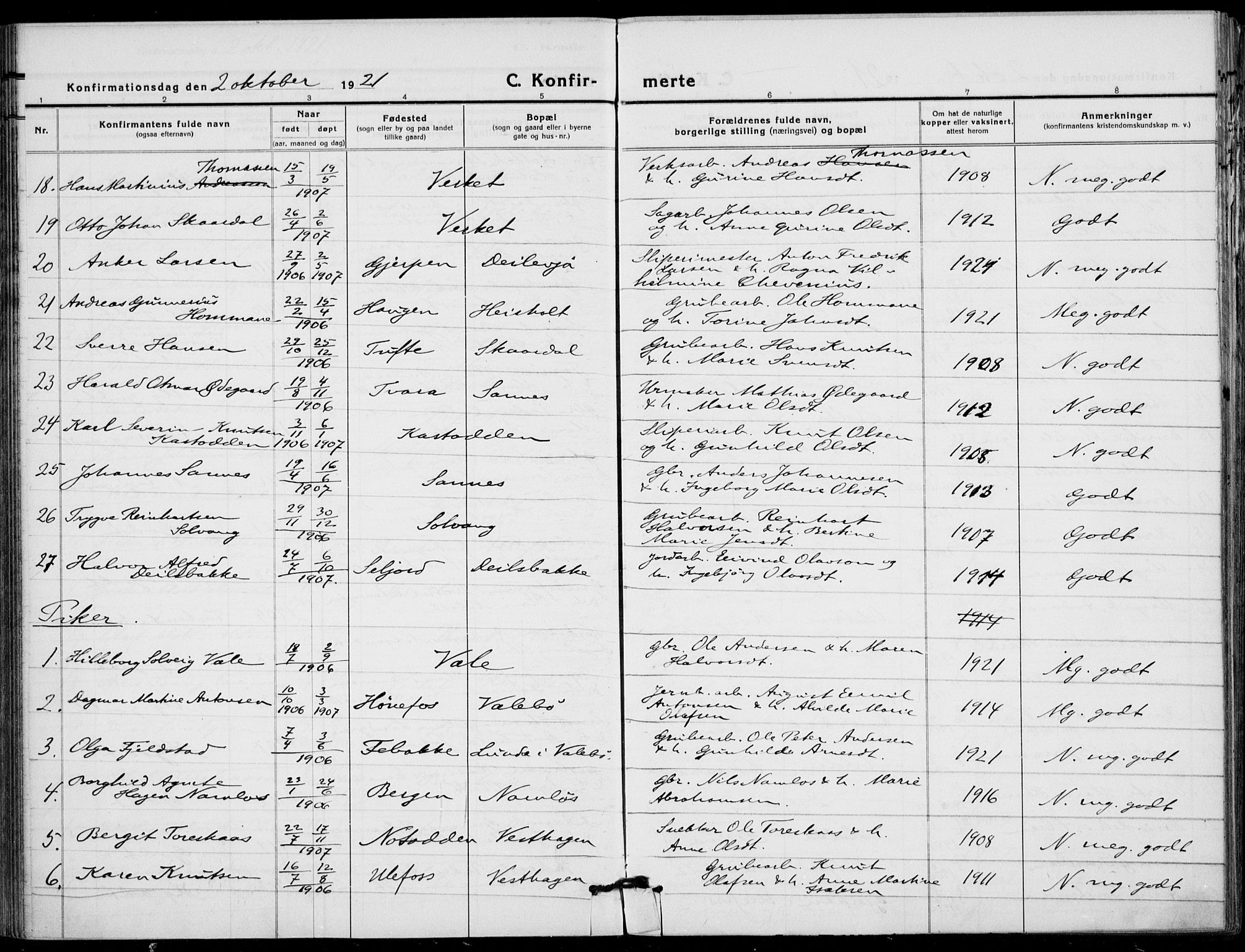 Holla kirkebøker, SAKO/A-272/F/Fa/L0012: Parish register (official) no. 12, 1907-1923