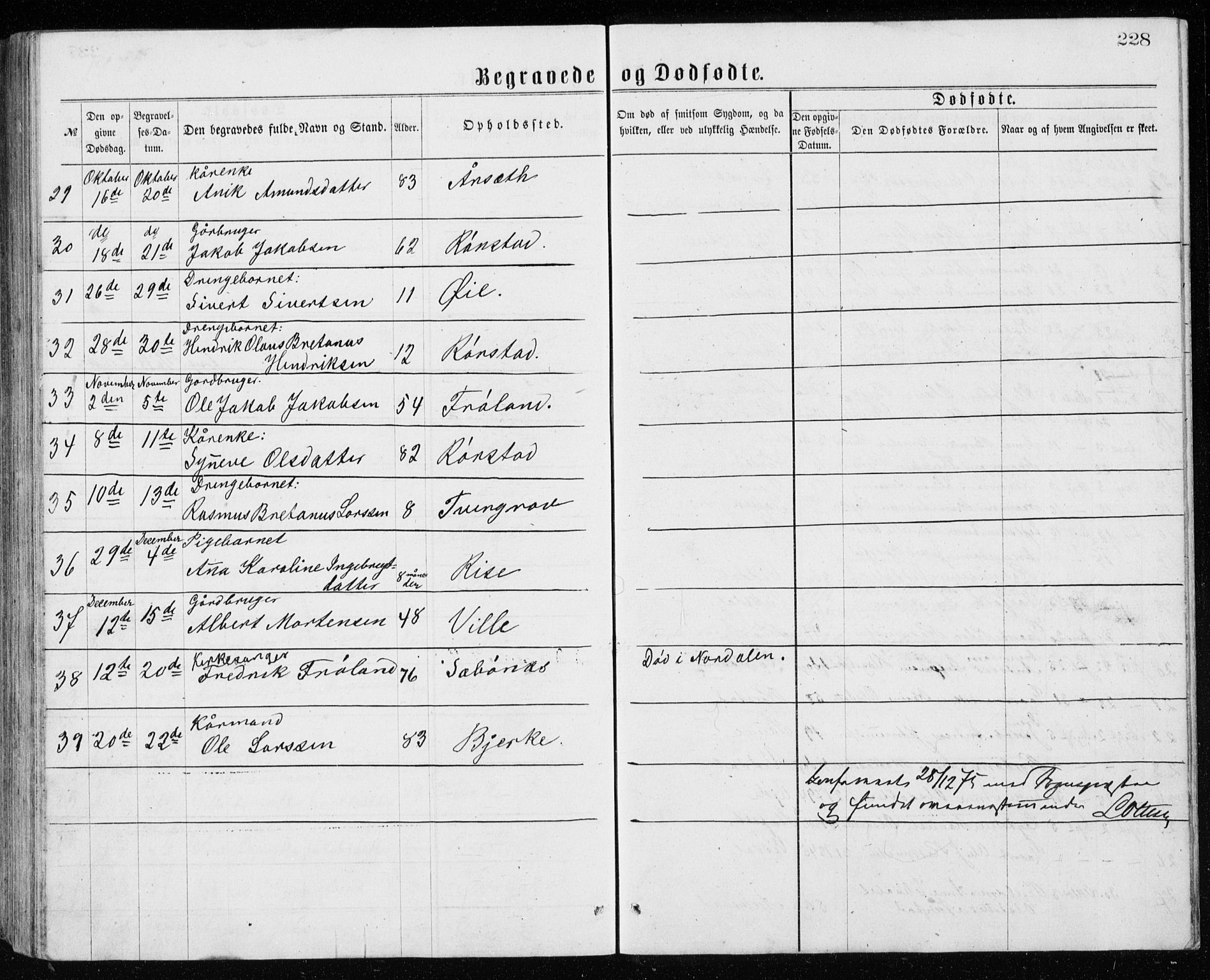 Ministerialprotokoller, klokkerbøker og fødselsregistre - Møre og Romsdal, AV/SAT-A-1454/515/L0214: Parish register (copy) no. 515C01, 1865-1883, p. 228