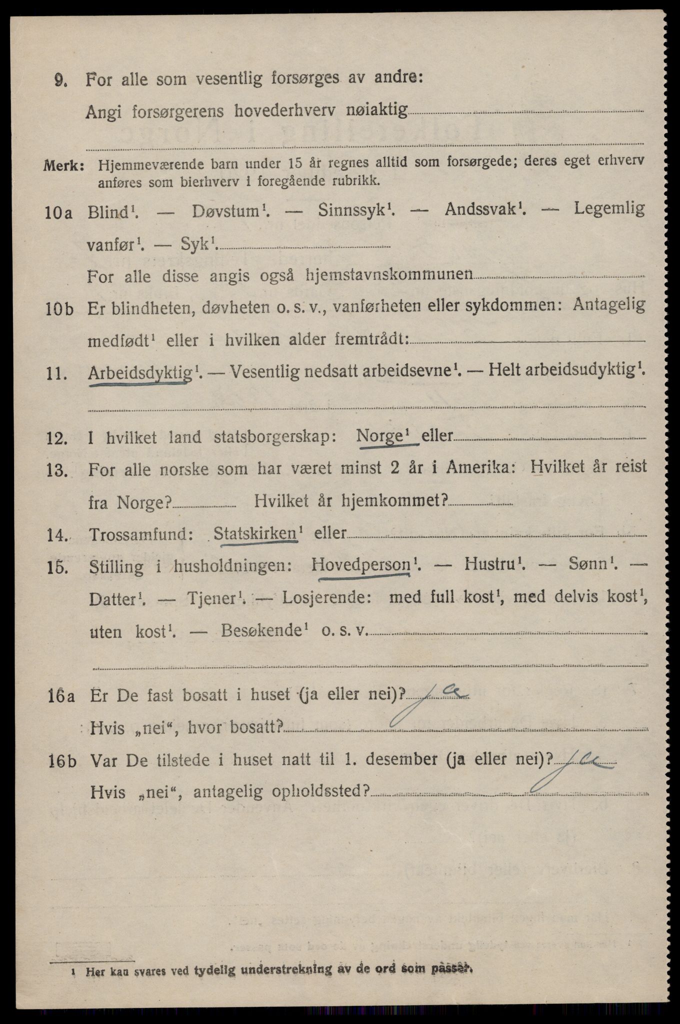 SAST, 1920 census for Tysvær, 1920, p. 2637